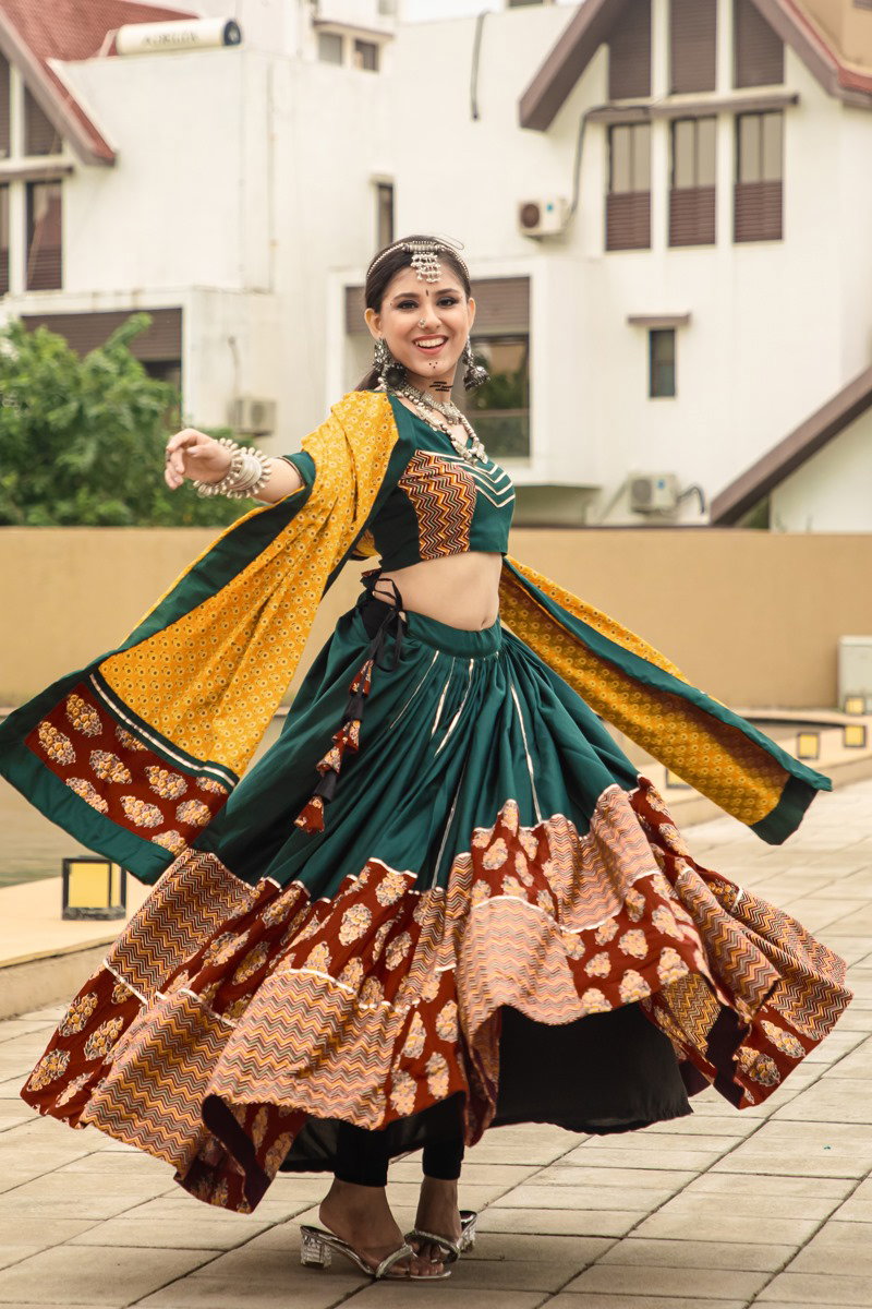 Plain Printed Lehenga Set — view 1