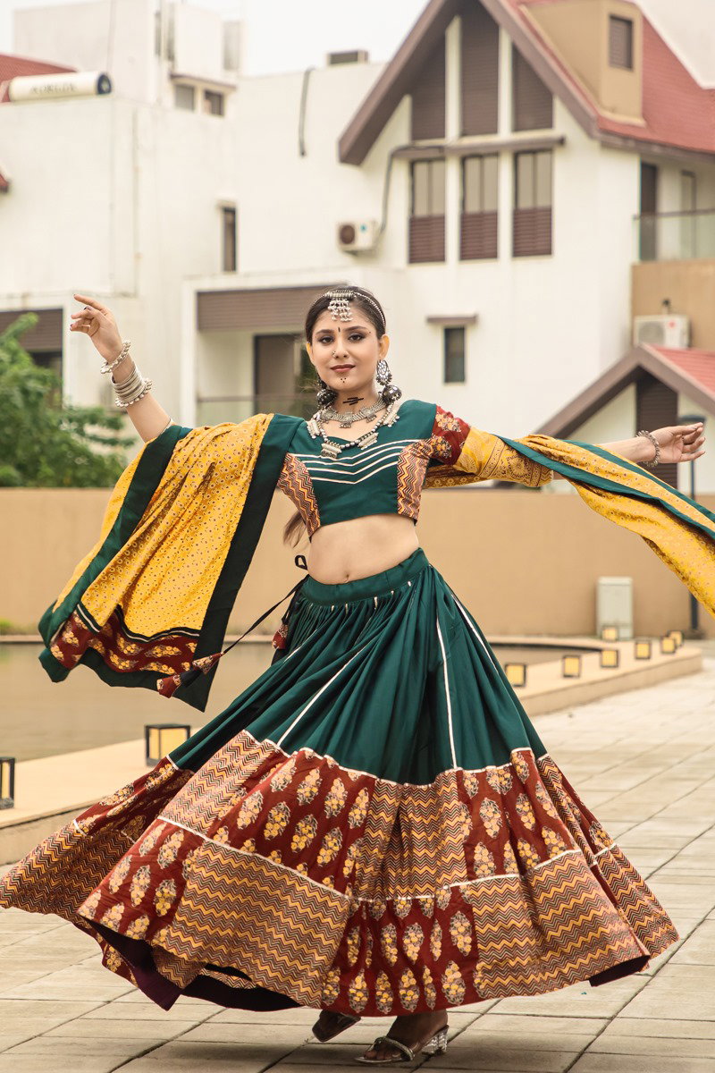 Plain Printed Lehenga Set — view 2