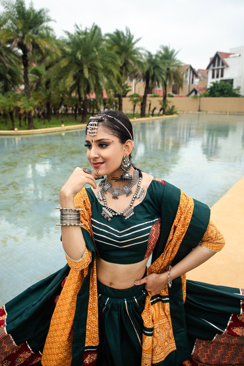 Plain Printed Lehenga Set — view 5