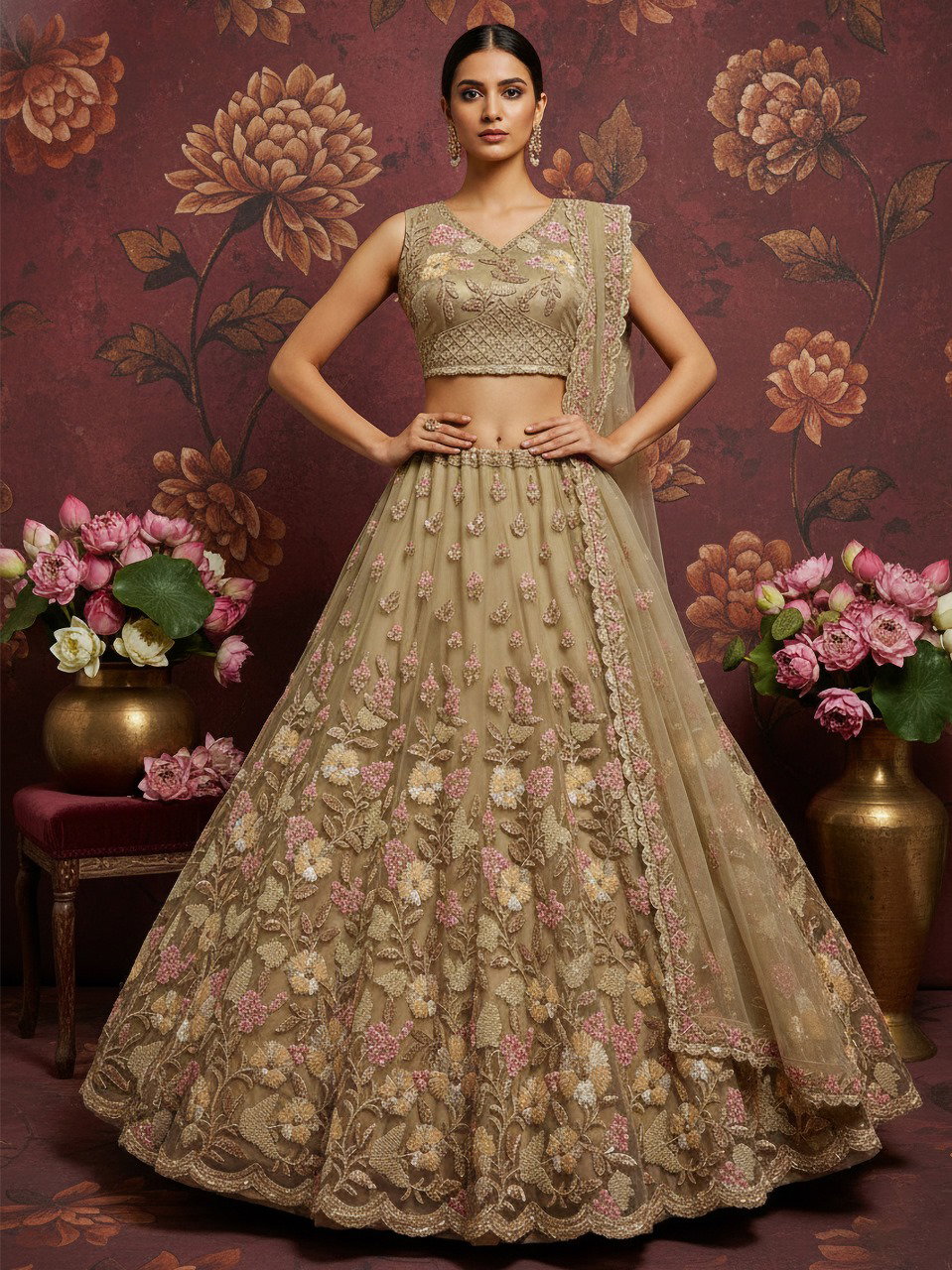 Thread Wedding Lehenga Set — view 1