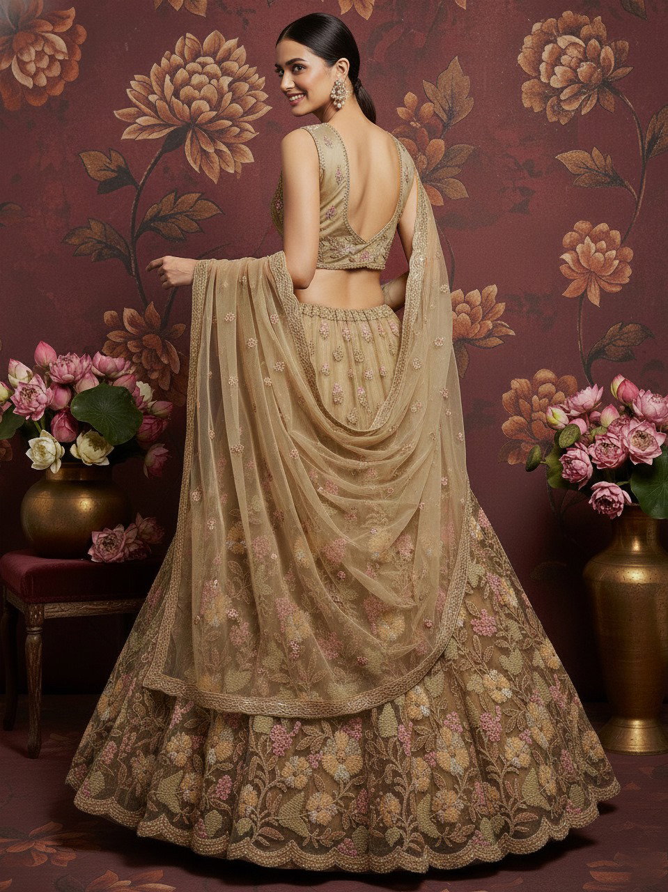 Thread Wedding Lehenga Set — view 3