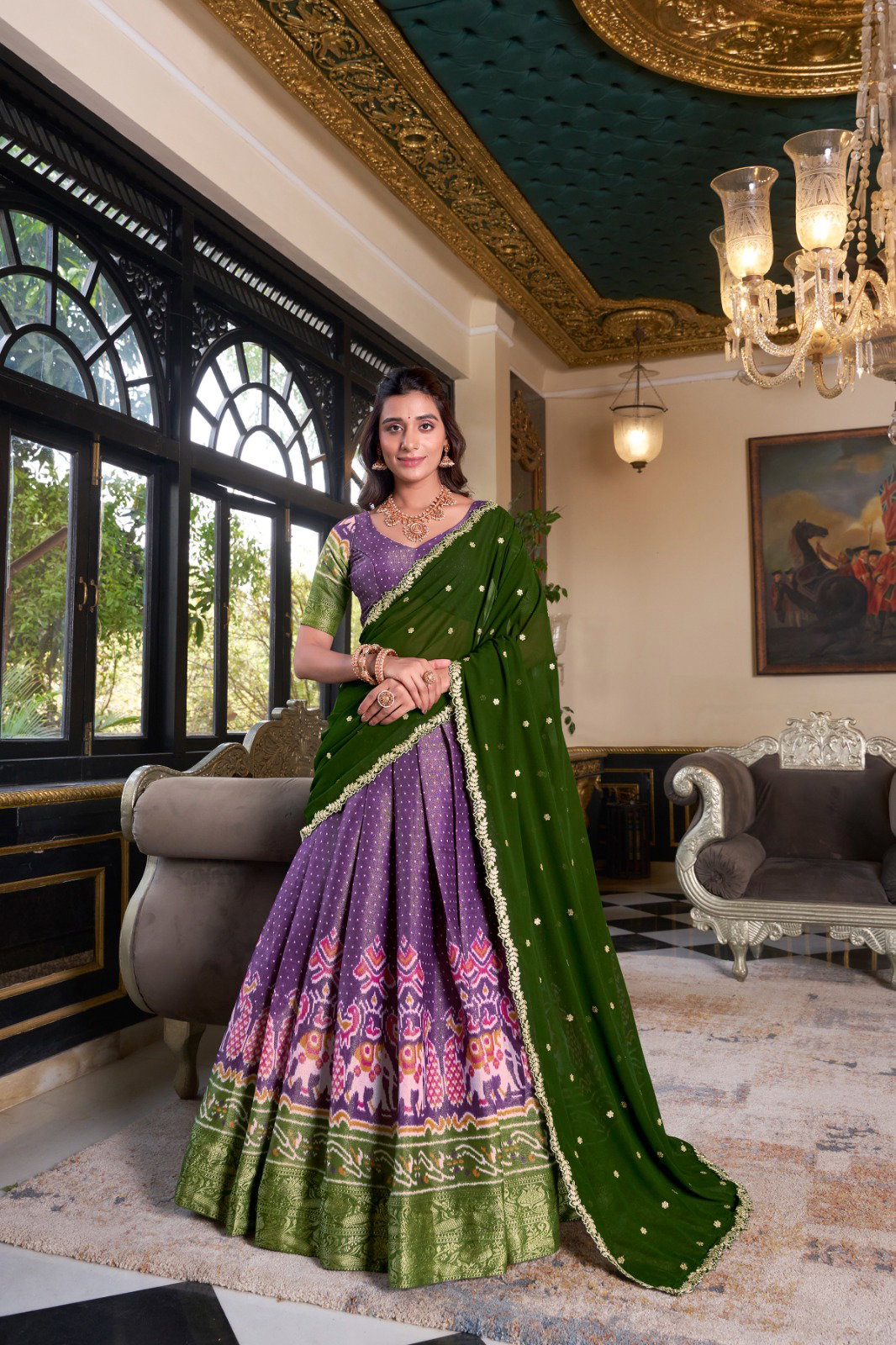 Weaving Zari Lehenga Set — view 1