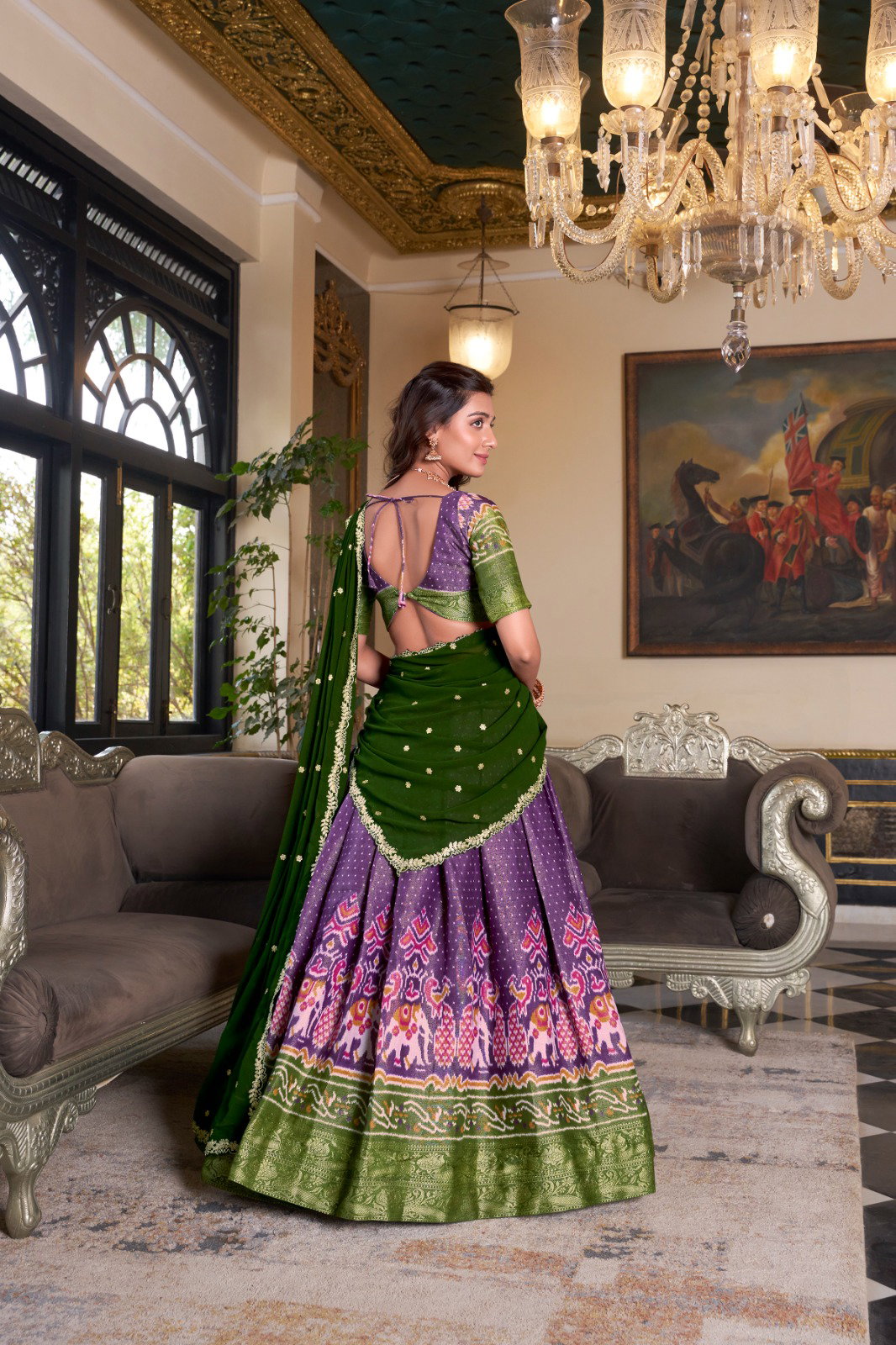 Weaving Zari Lehenga Set — view 5