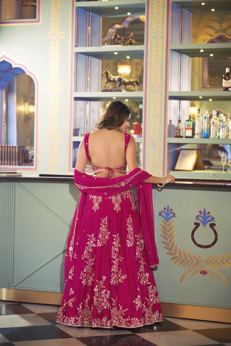 Nysa Thread Wedding Lehenga Set — view 5
