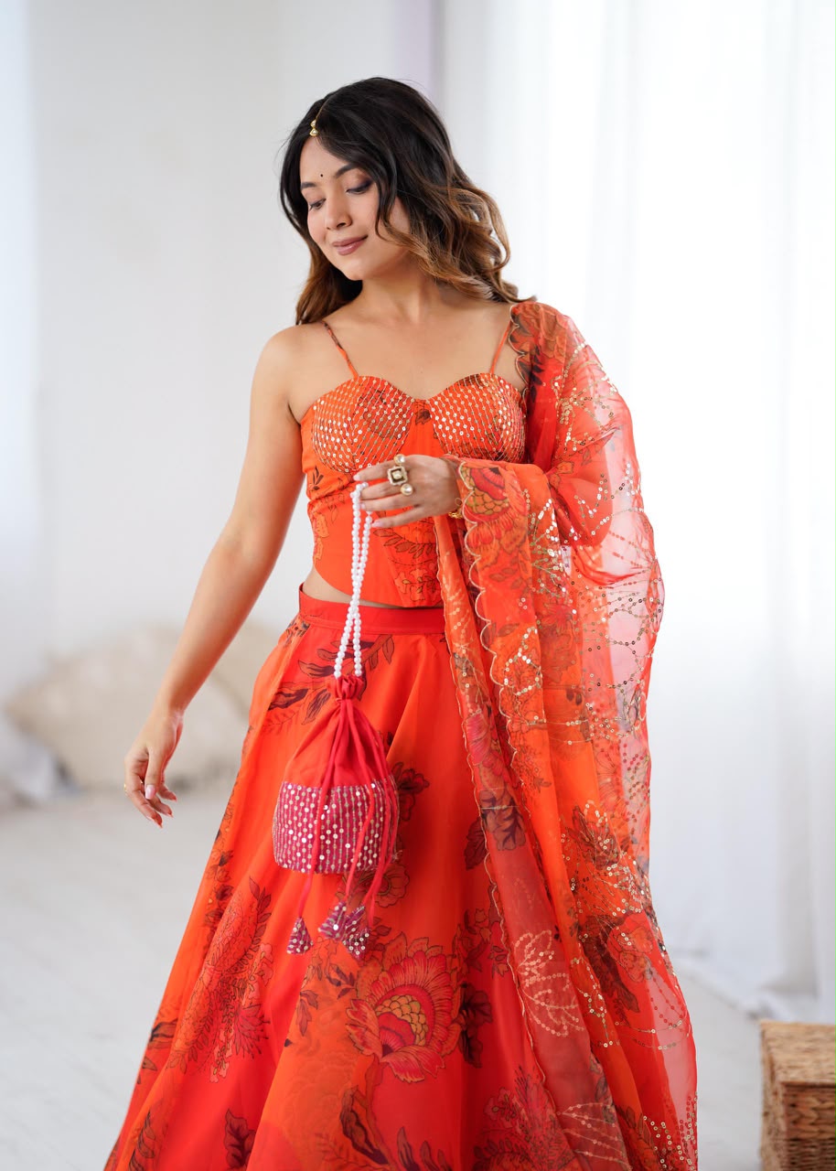 Digital Printed Lehenga Set — view 4
