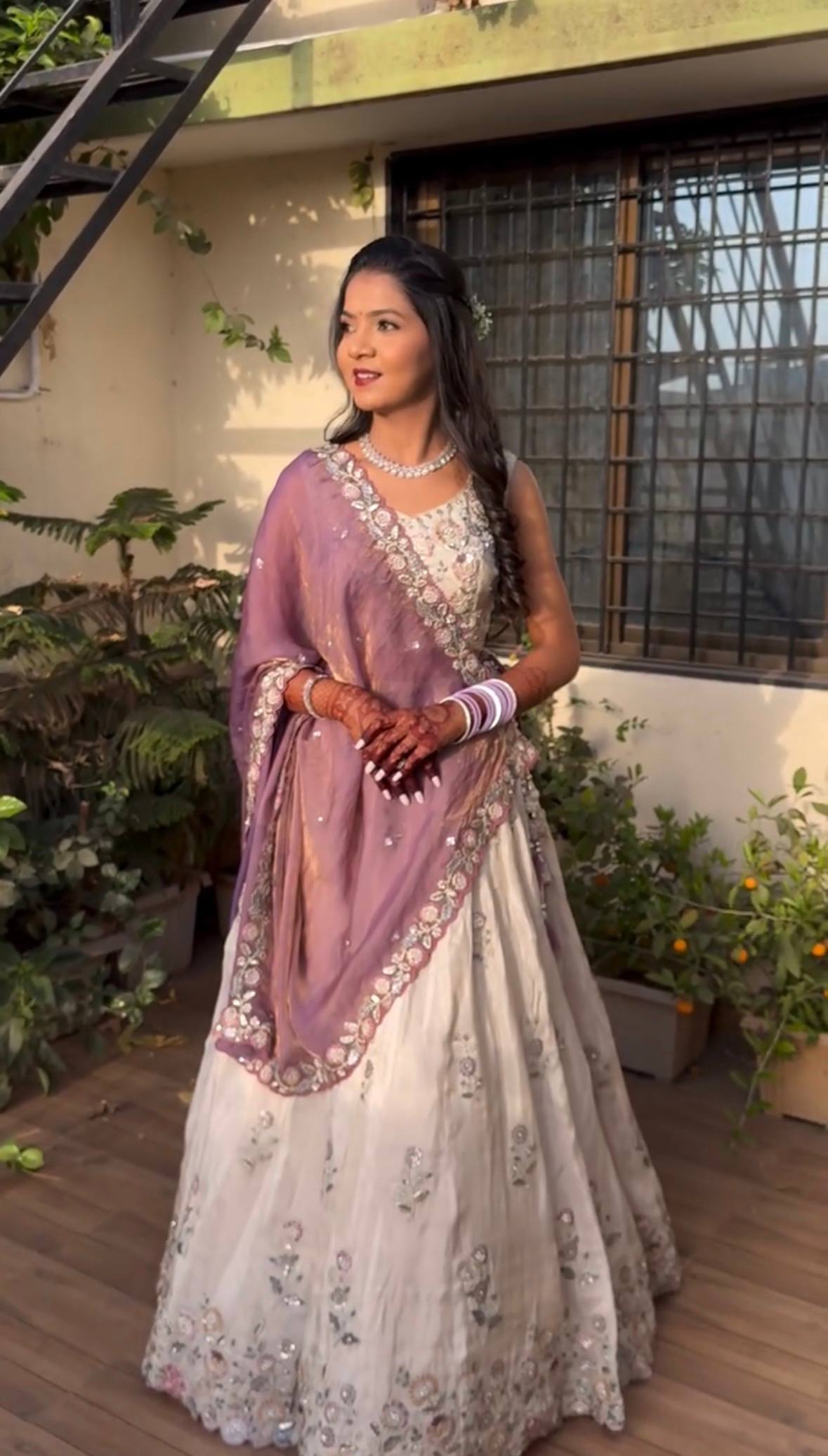 Chinon Sequin Wedding Lehenga Set — view 1