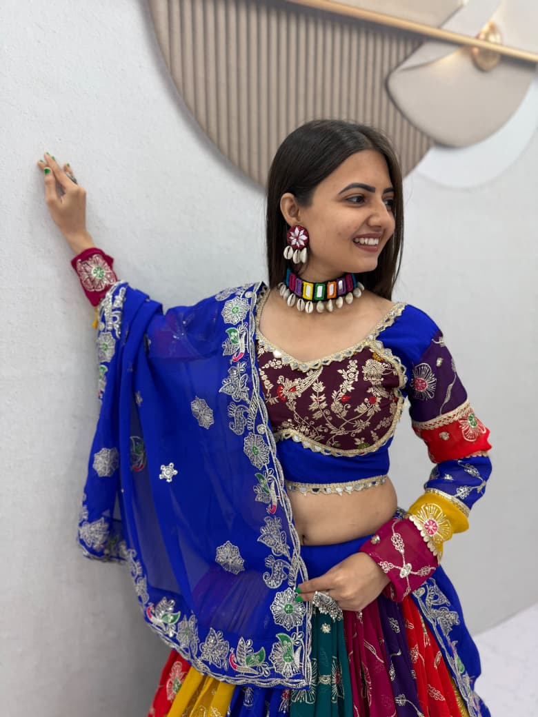 Faux Sequin Lehenga Set — view 3