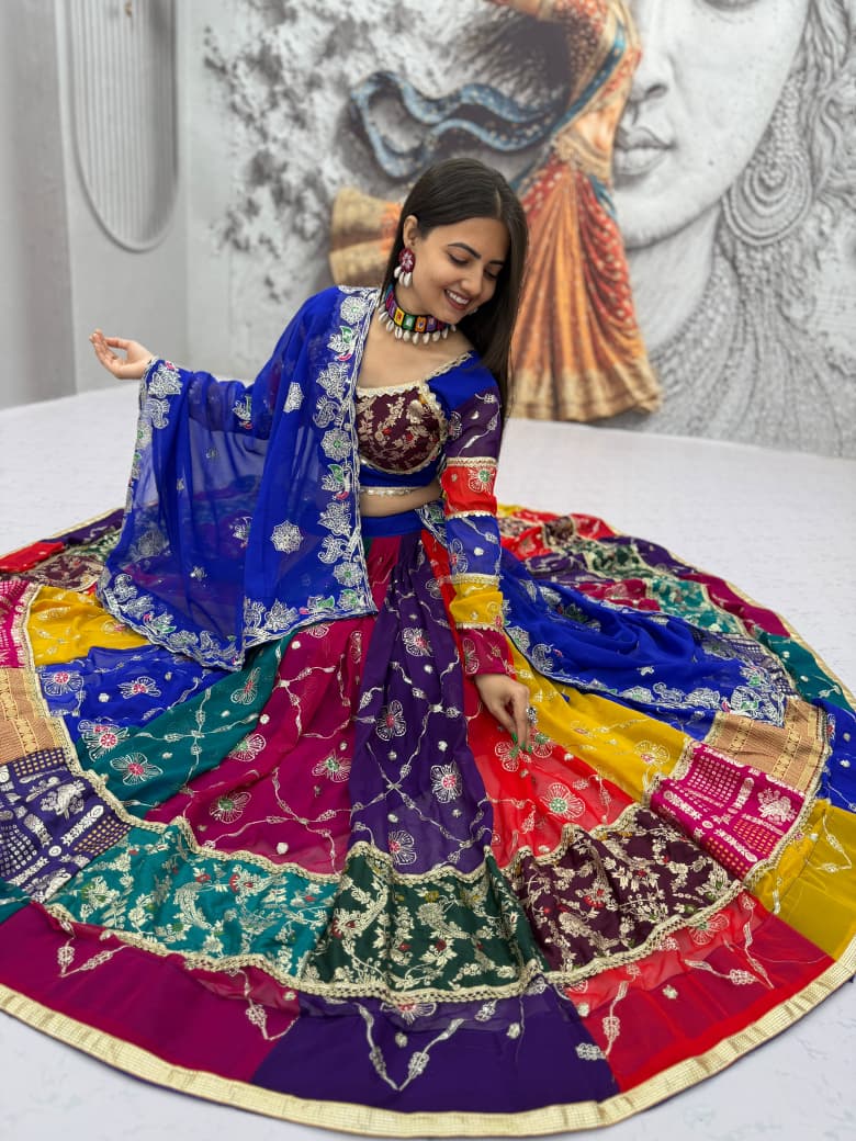 Faux Sequin Lehenga Set — view 4