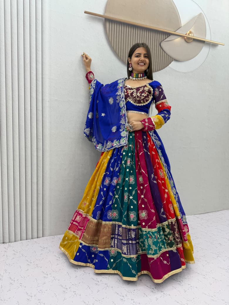 Faux Sequin Lehenga Set — view 5