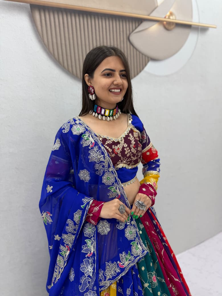 Faux Sequin Lehenga Set — view 6