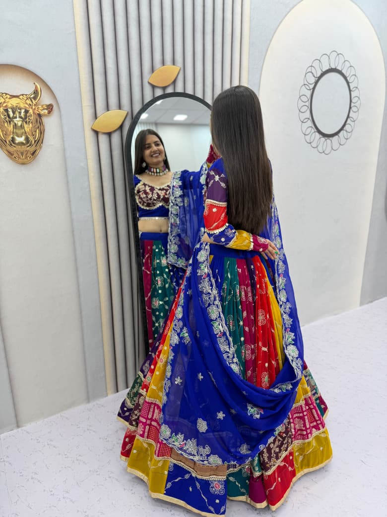 Faux Sequin Lehenga Set — view 7