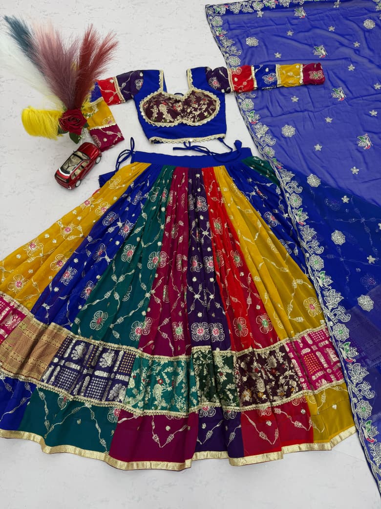 Faux Sequin Lehenga Set — view 8