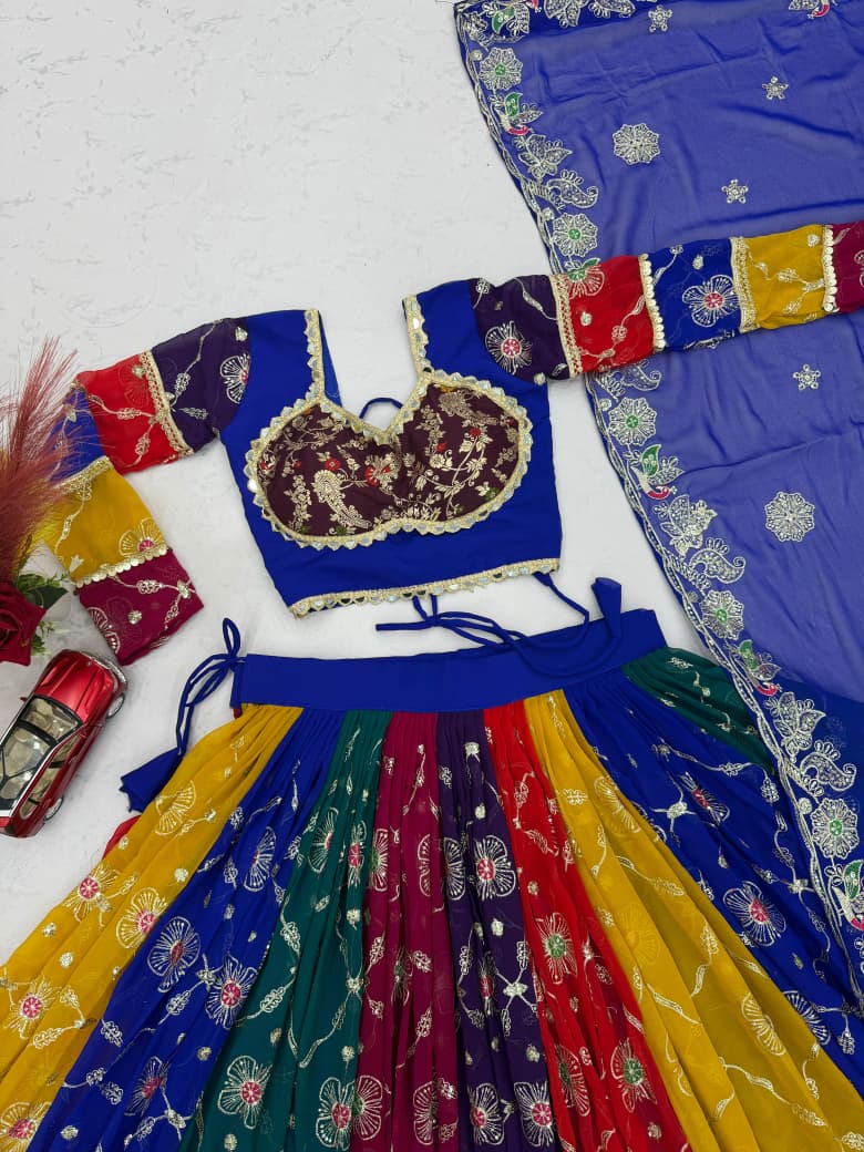 Faux Sequin Lehenga Set — view 9