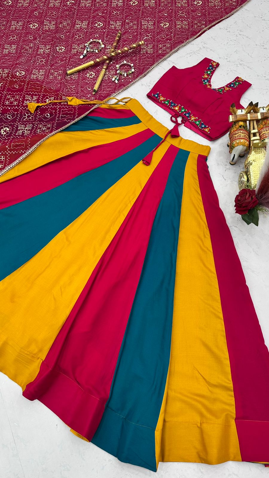 Navratri Mirror Lehenga Set — view 6