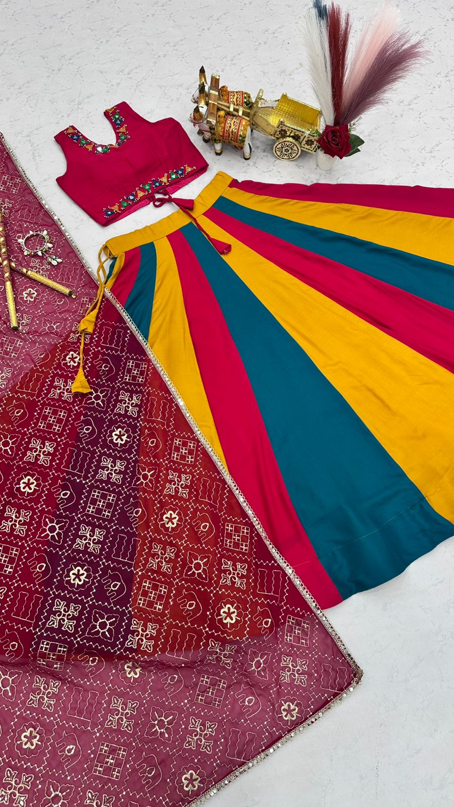 Navratri Mirror Lehenga Set — view 8