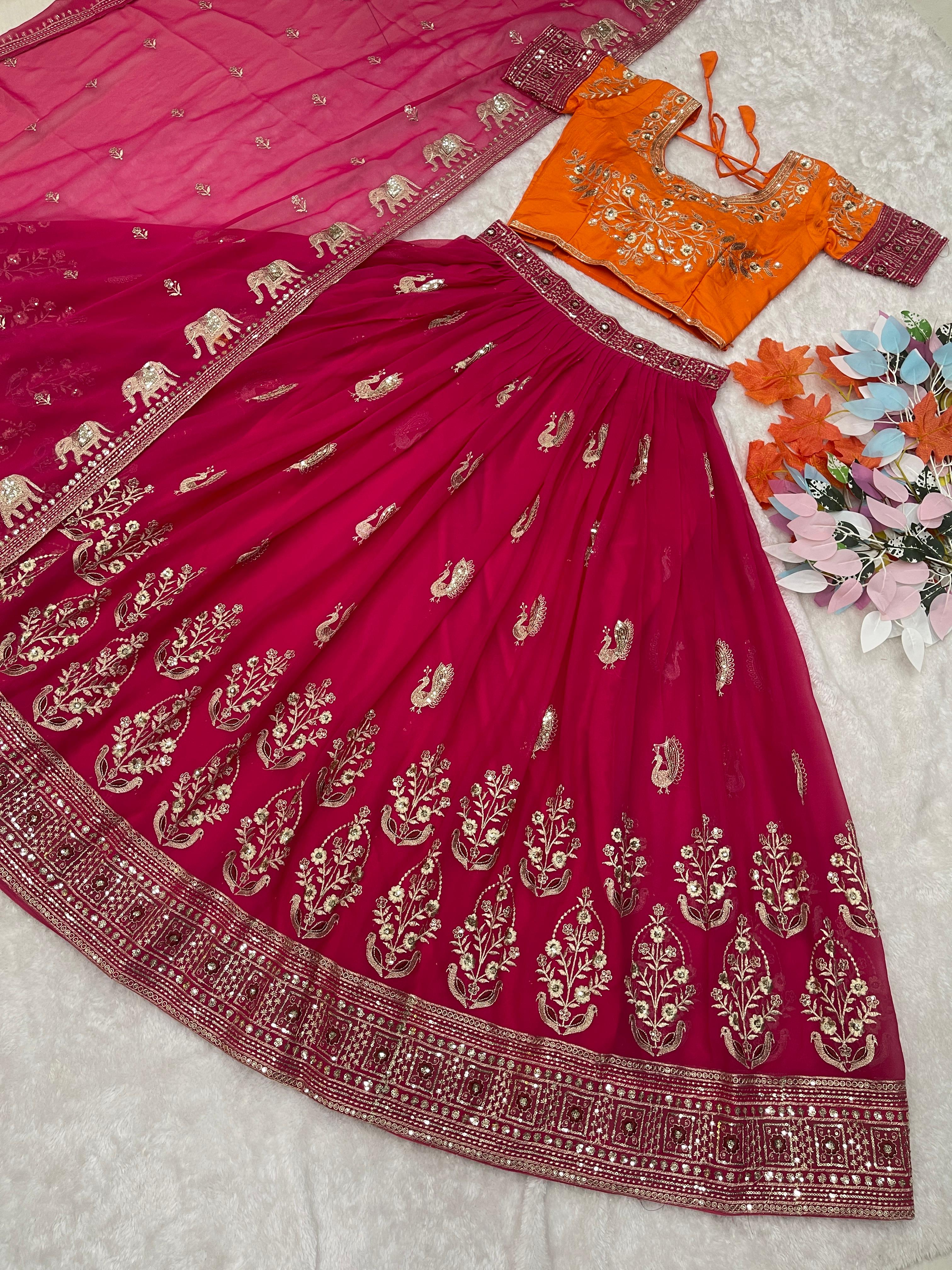 Jalpari Sequin Wedding Lehenga Set — view 6