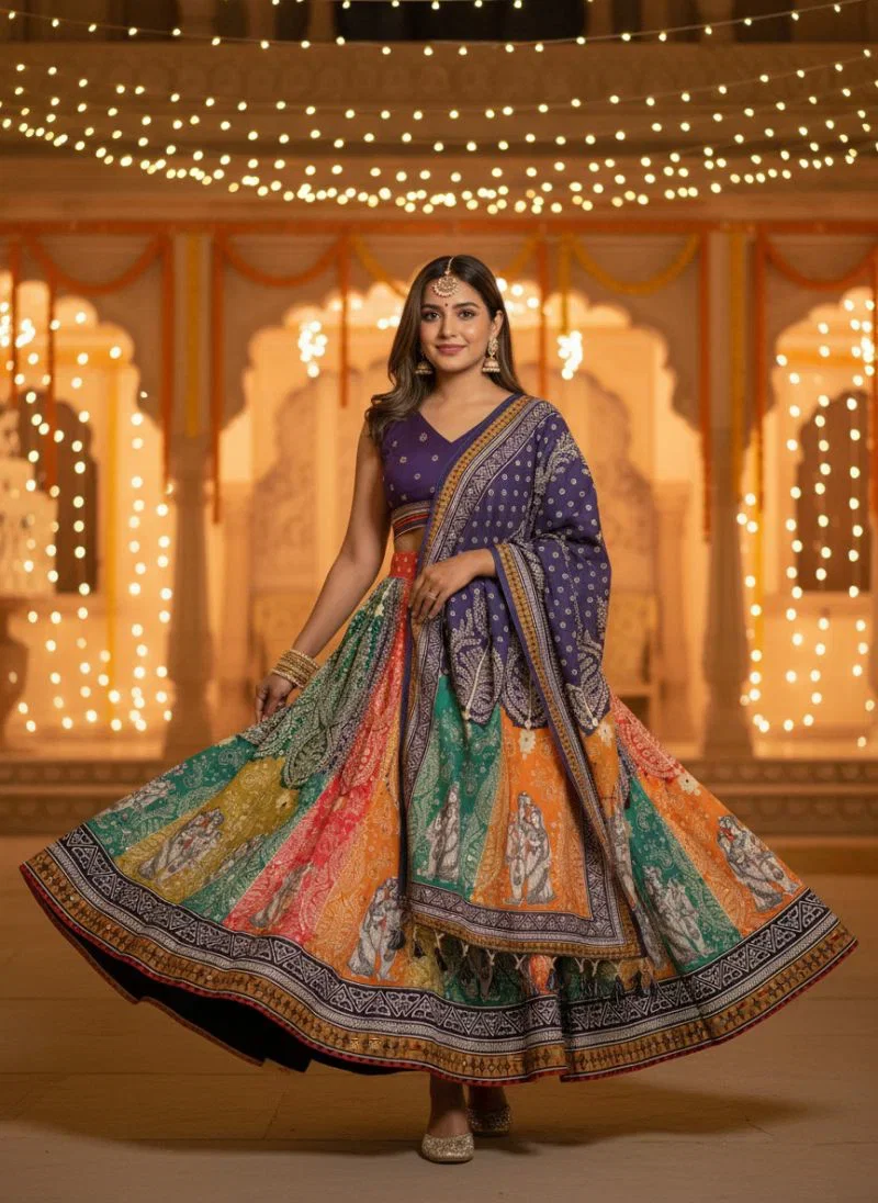 Radha Printed Lehenga Set — view 4