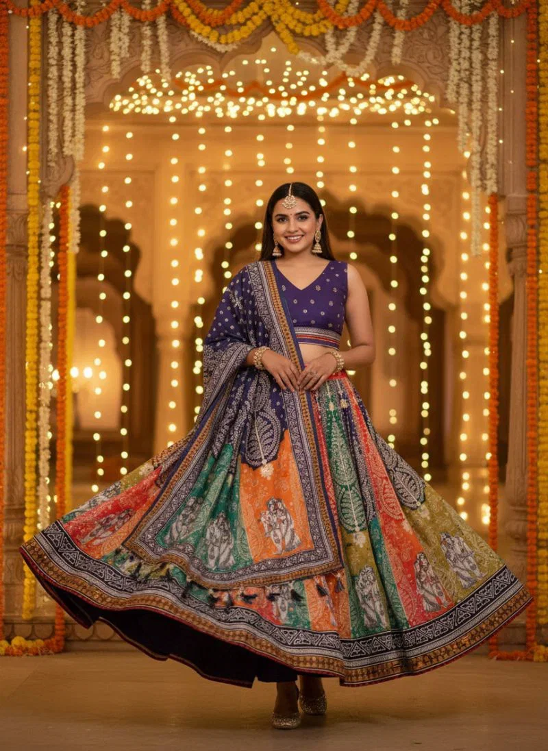 Radha Printed Lehenga Set — view 6