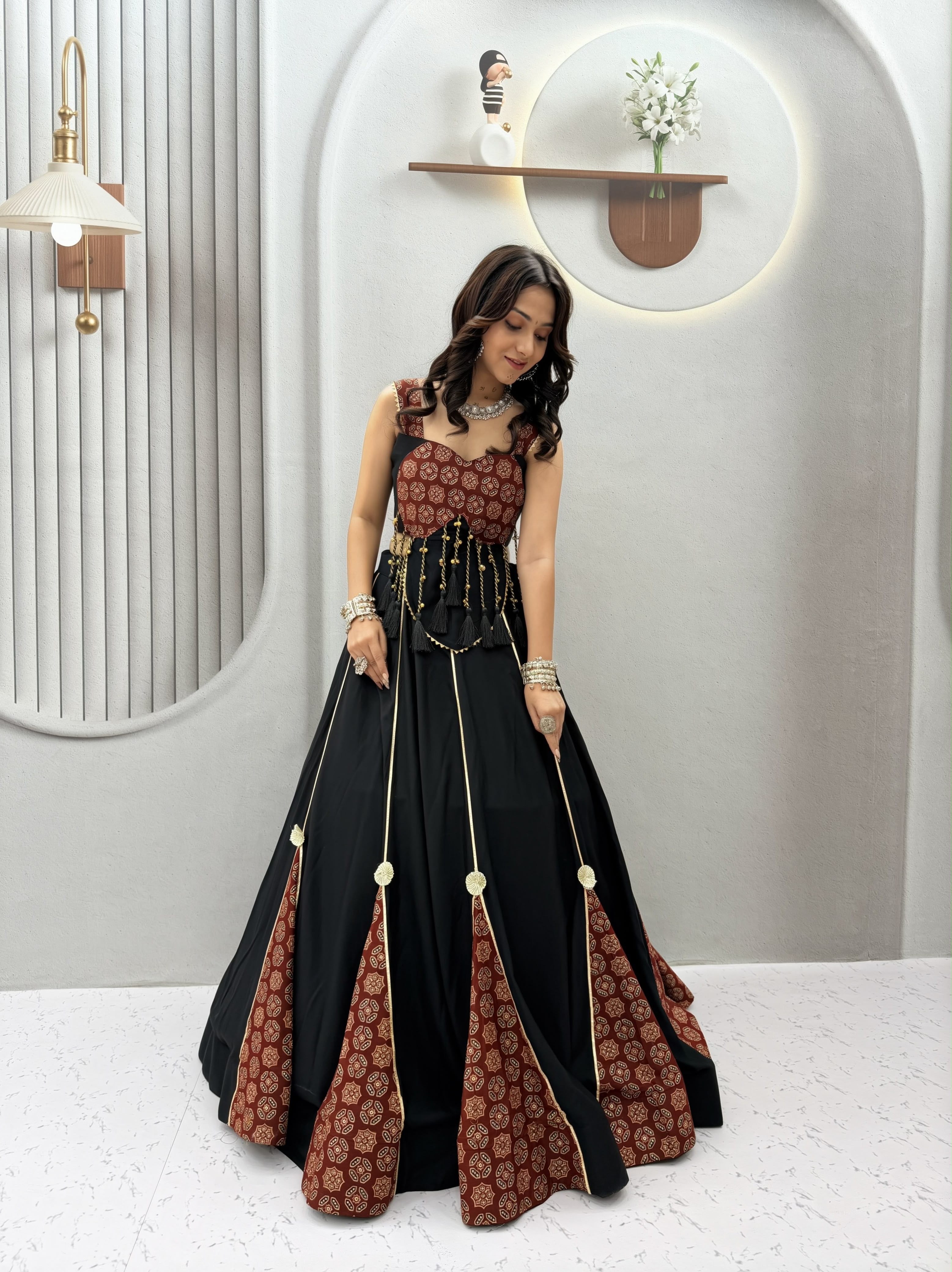 Ajrakh Printed Lehenga Set — view 3
