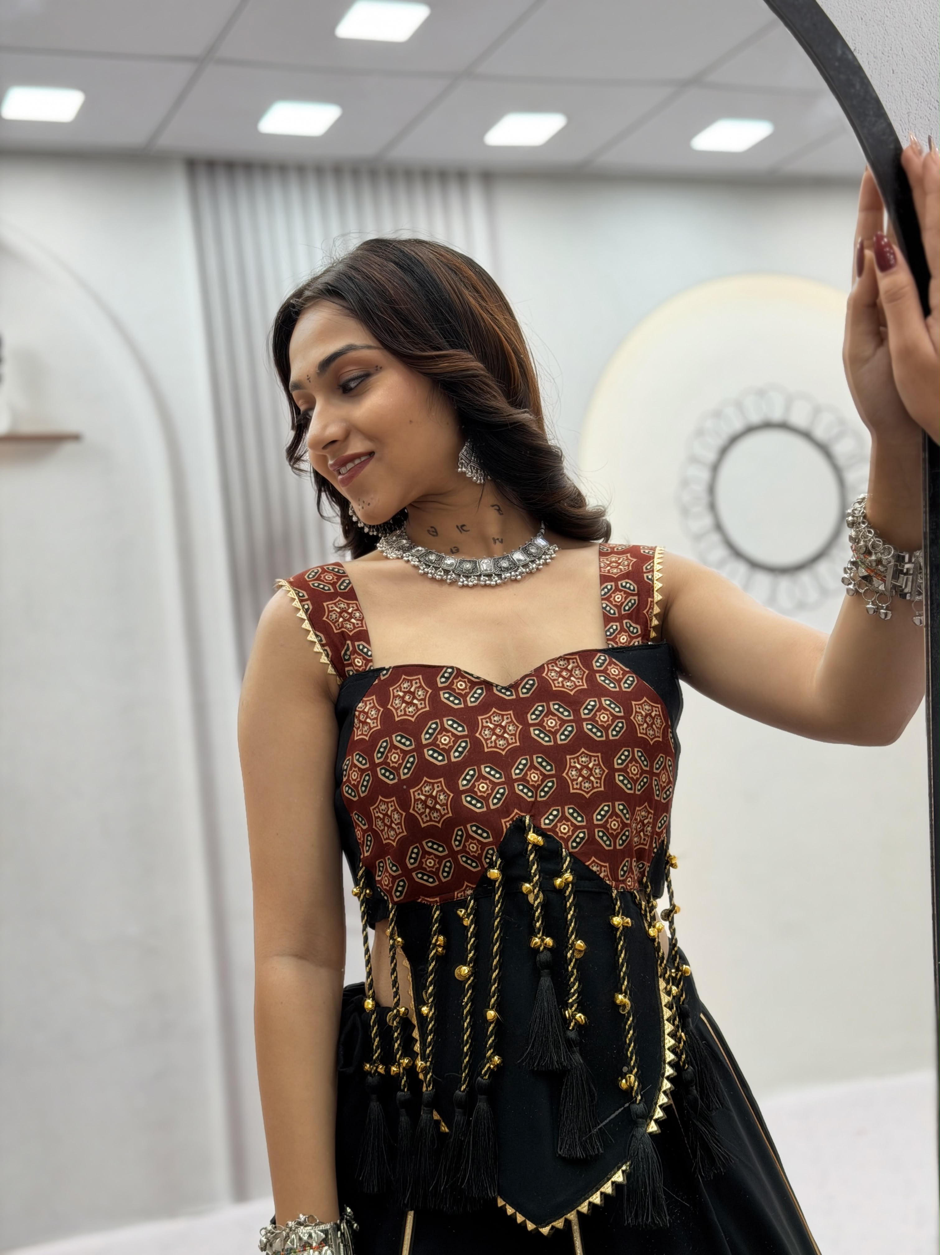 Ajrakh Printed Lehenga Set — view 4