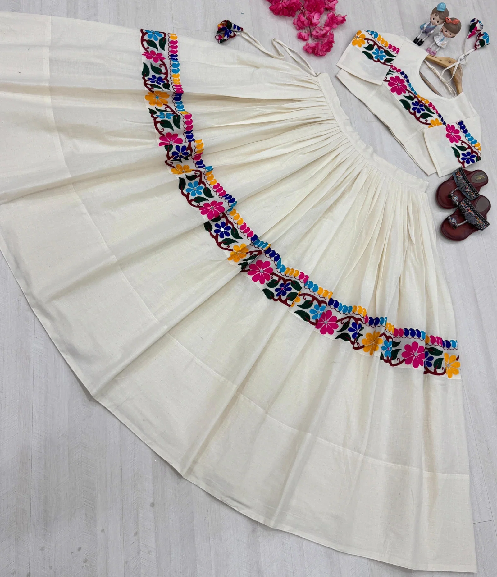 Kora Thread Lehenga Set — view 1