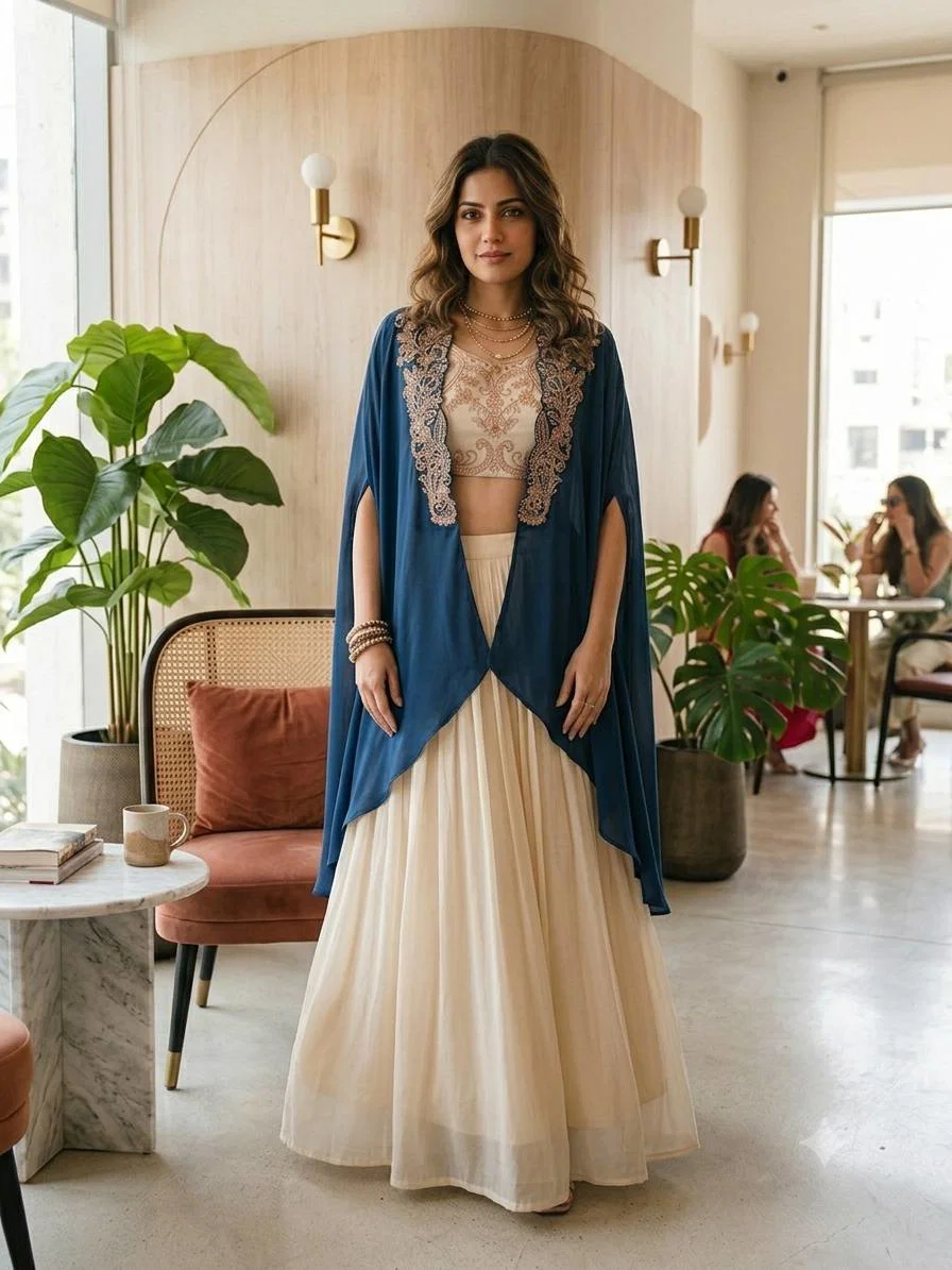 Cosmos Sequin Wedding Lehenga Set — view 3