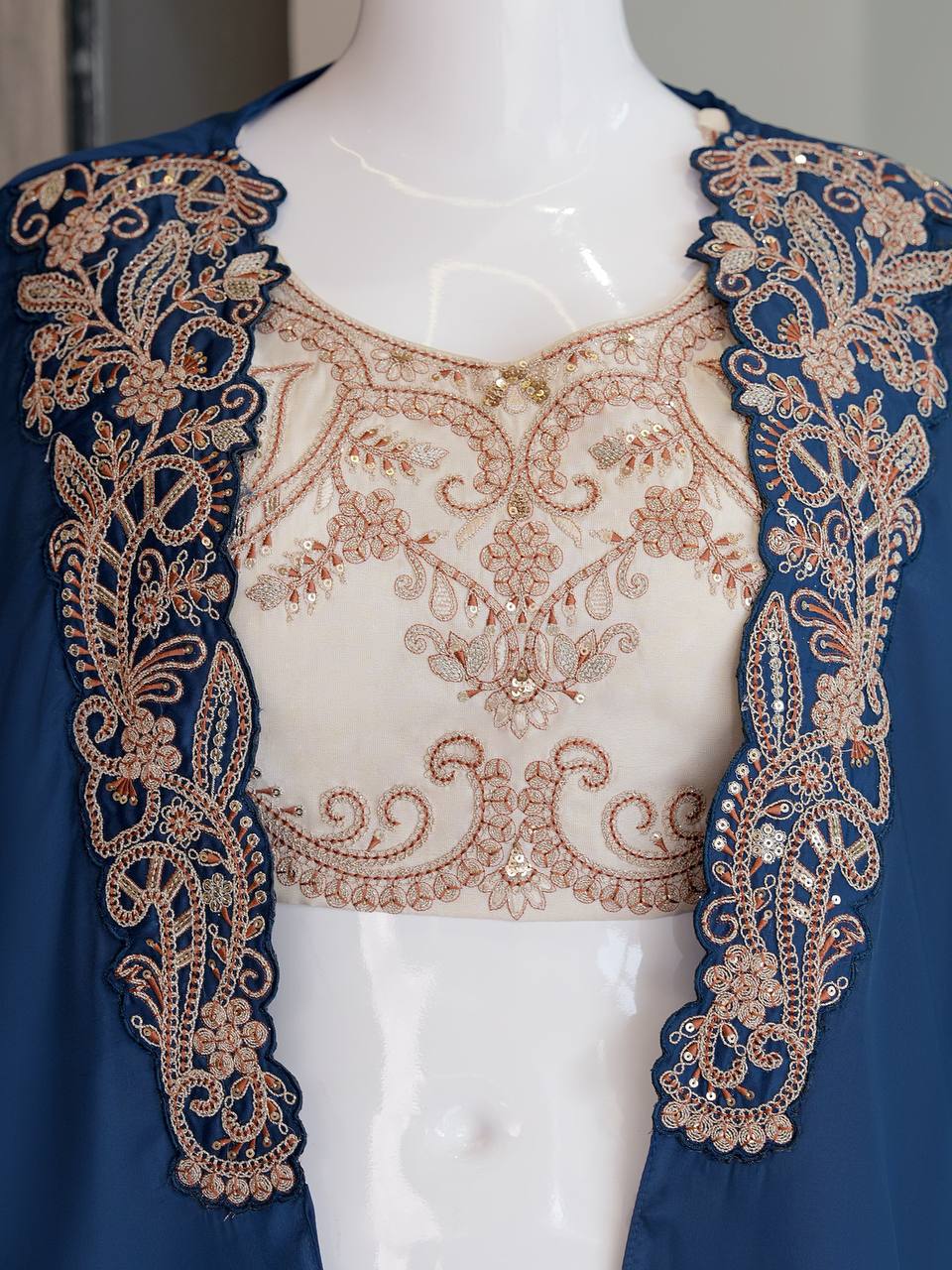 Cosmos Sequin Wedding Lehenga Set — view 5