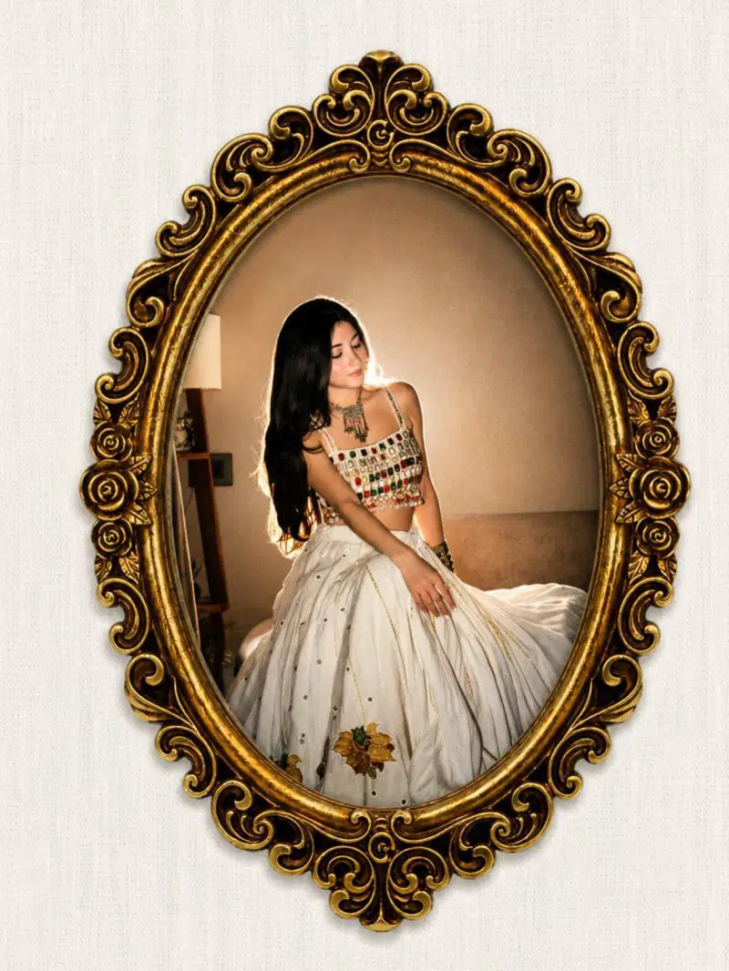 Worked Sequin Lehenga Set — view 1