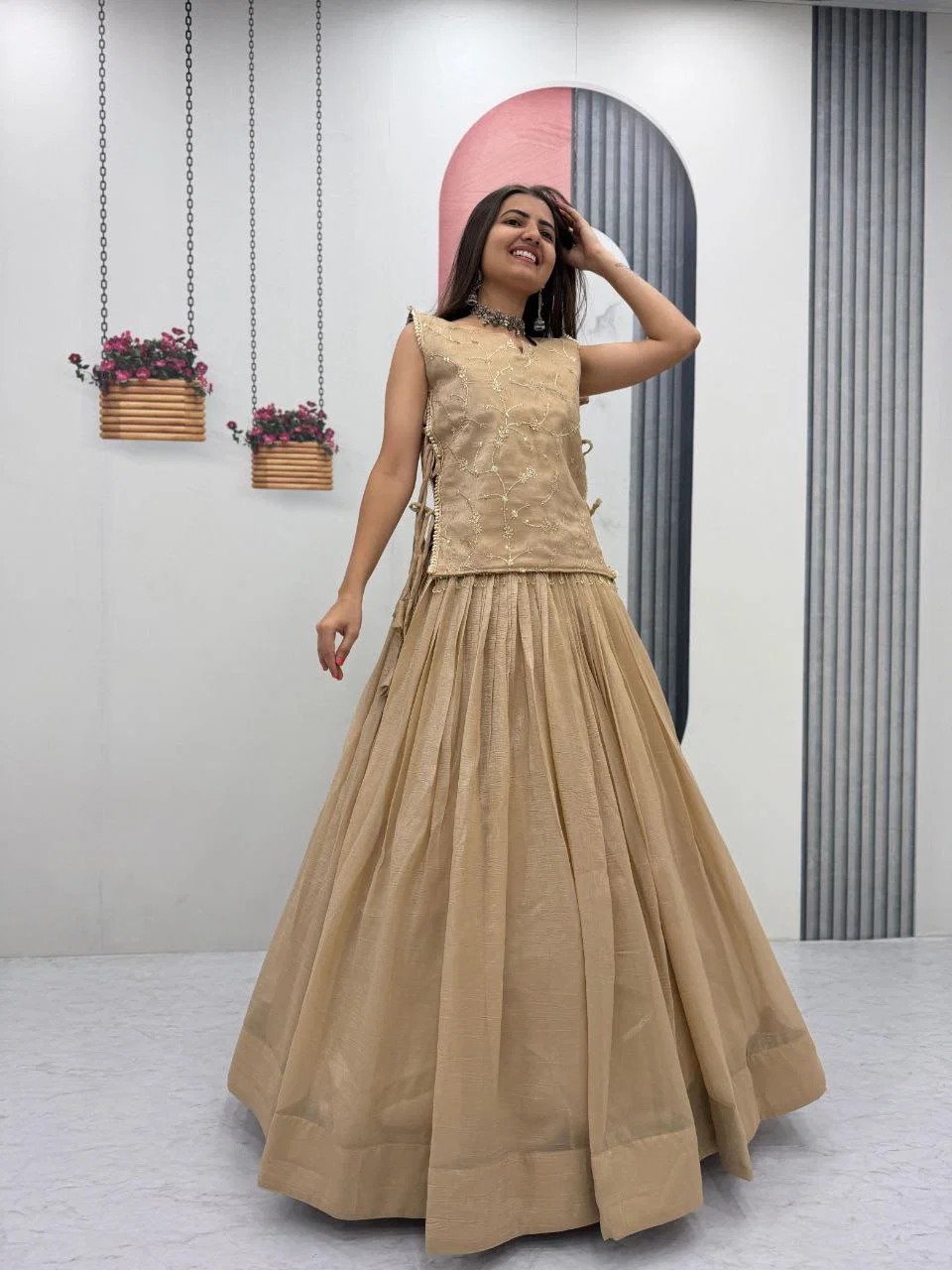 Festival Thread Lehenga Set — view 1