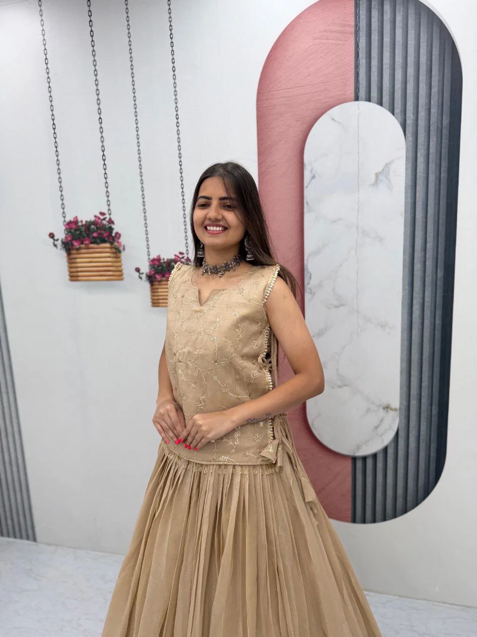 Festival Thread Lehenga Set — view 4