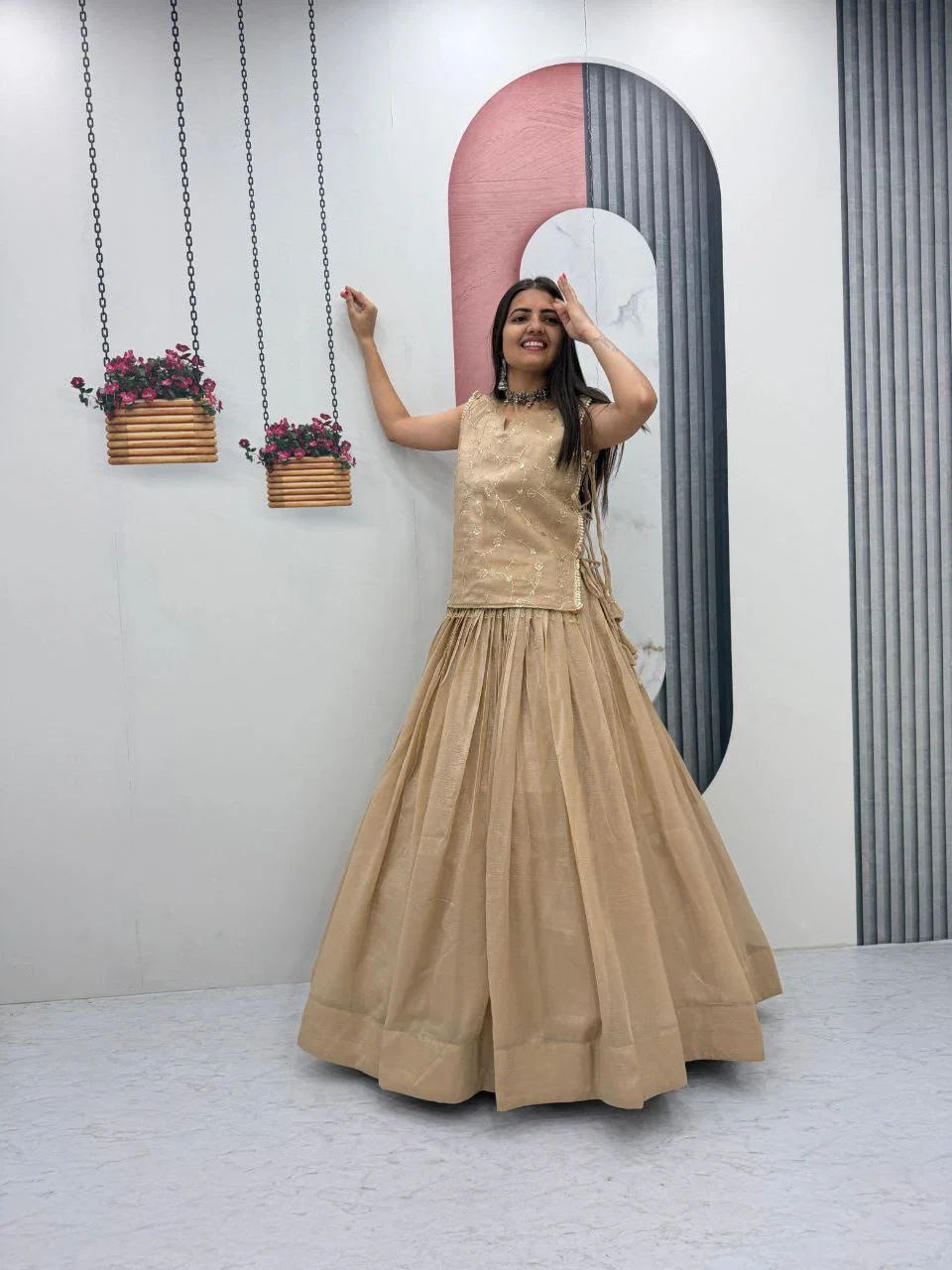 Festival Thread Lehenga Set — view 7