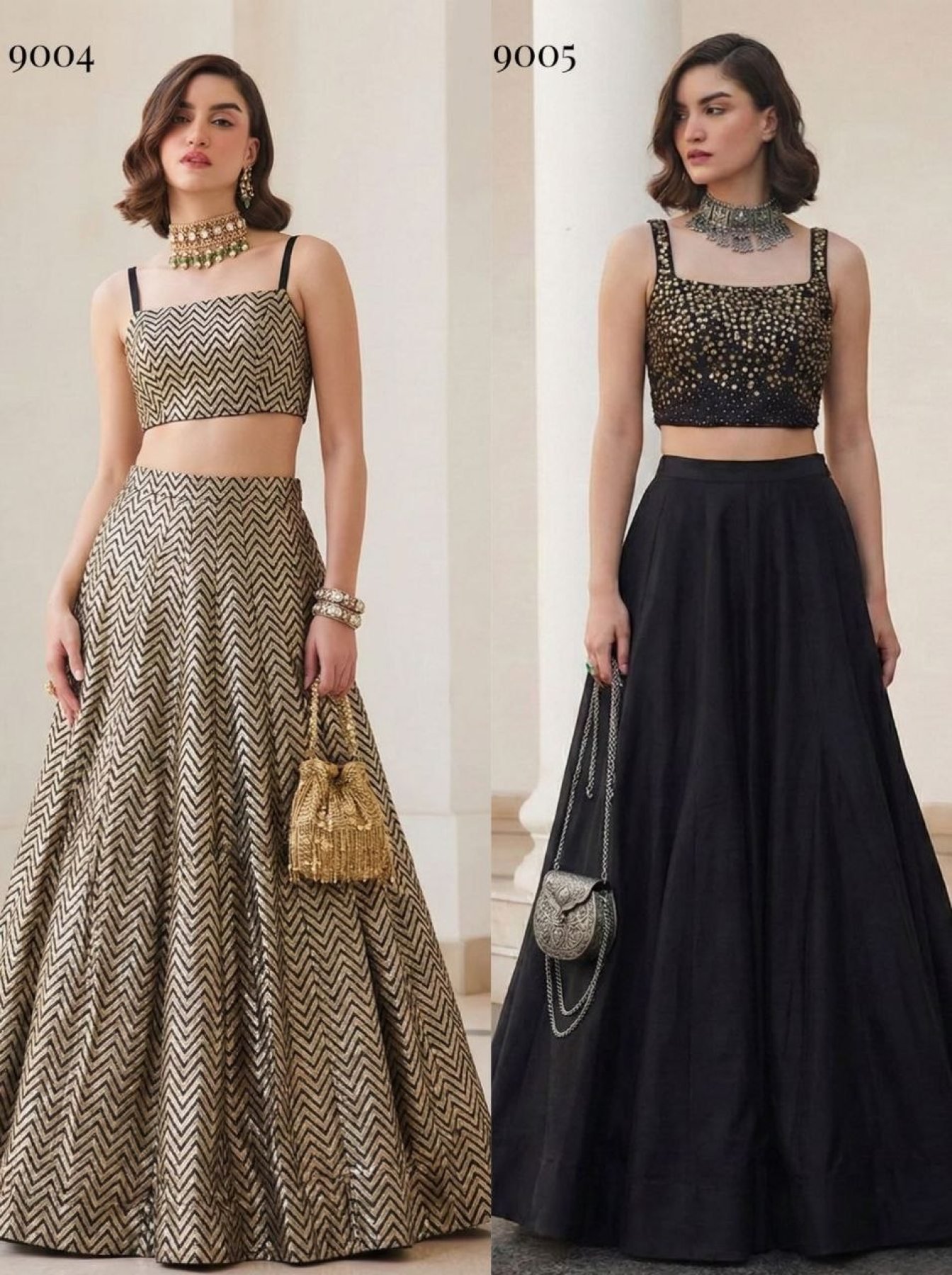 Black Thread Wedding Lehenga — view 2