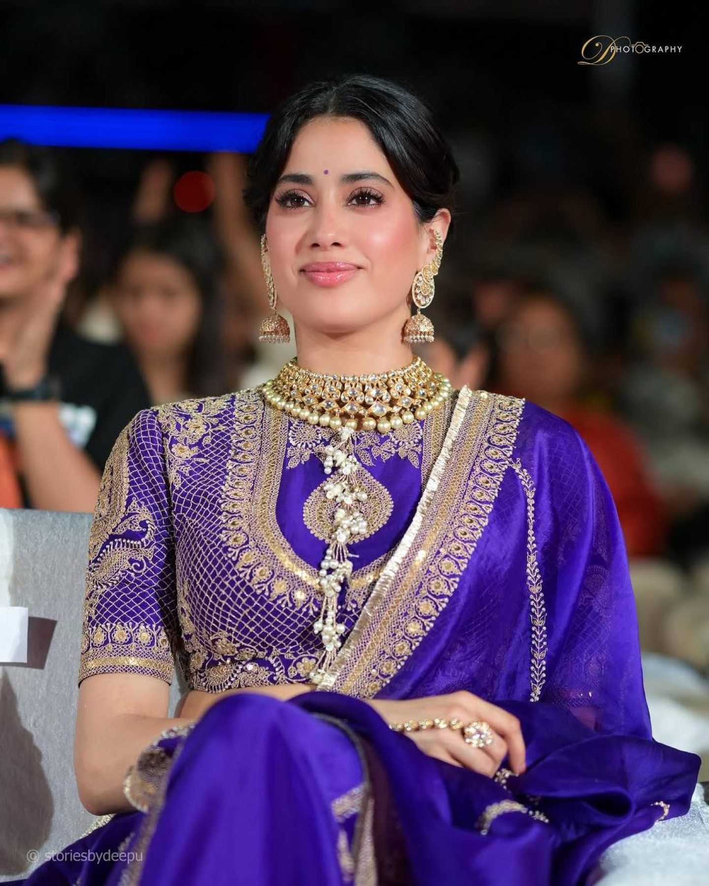 Purple Dori Sequin Wedding Lehenga Set — view 2
