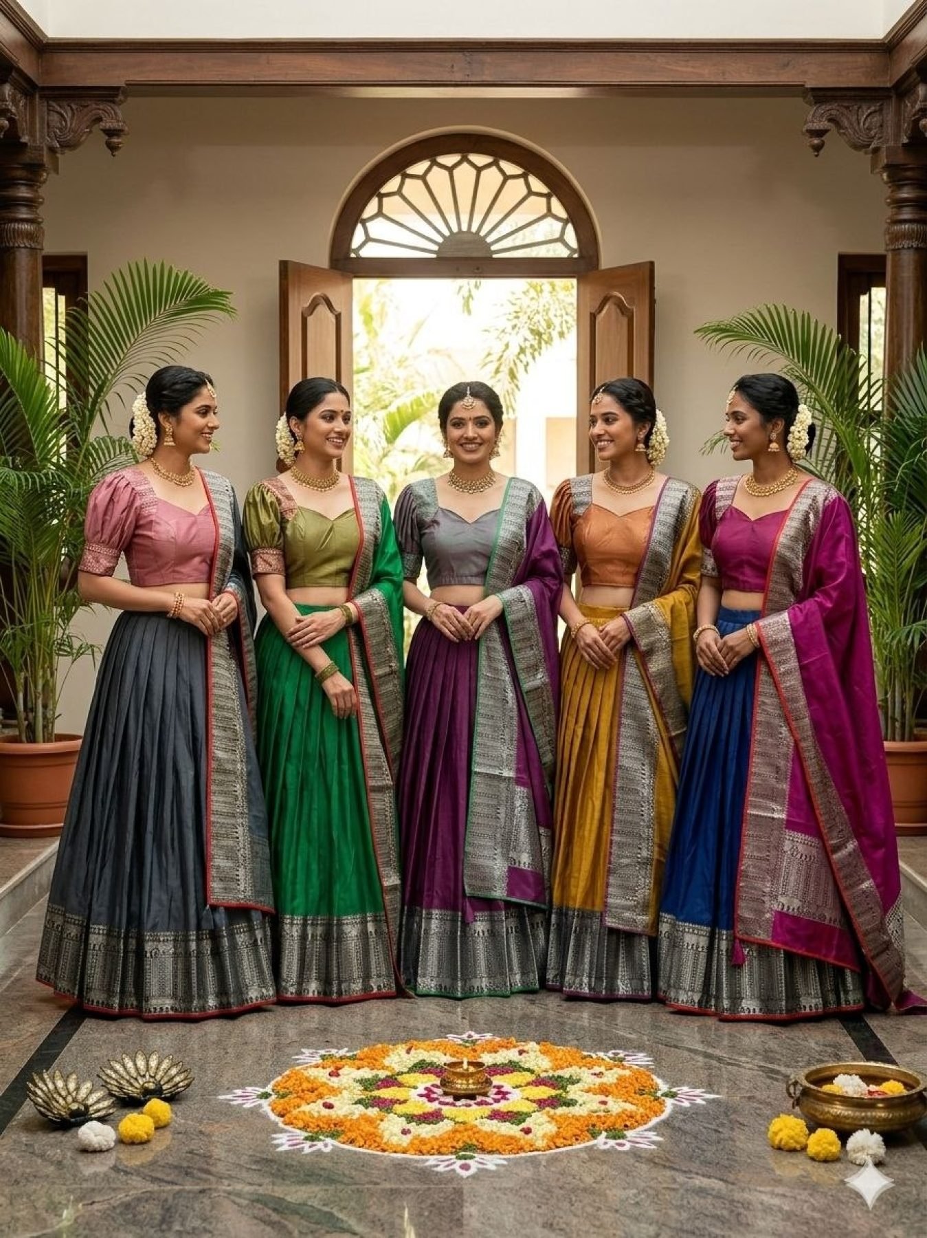 Gray Thread Wedding Lehenga Set — view 3