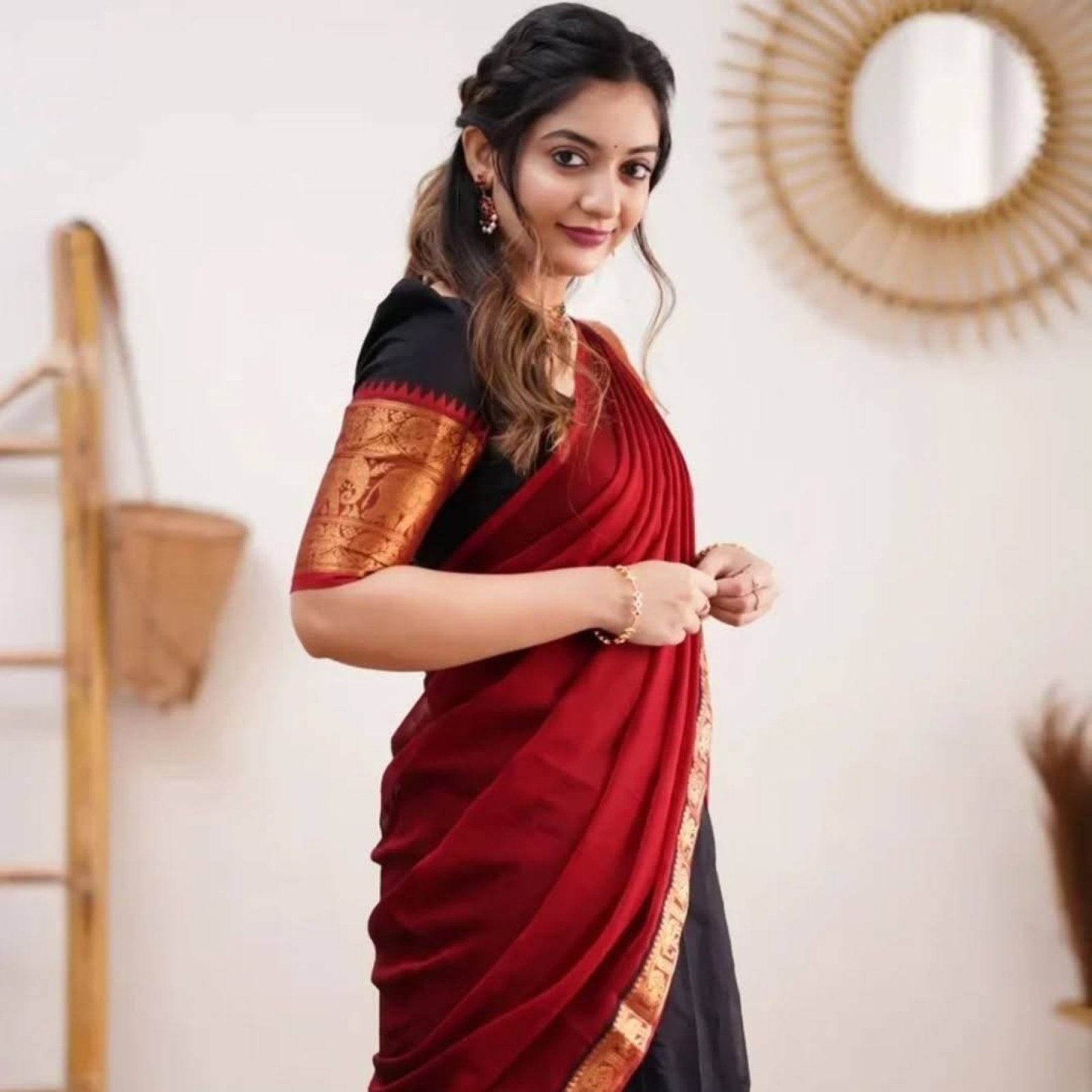 Black Zari Wedding Lehenga Set — view 10