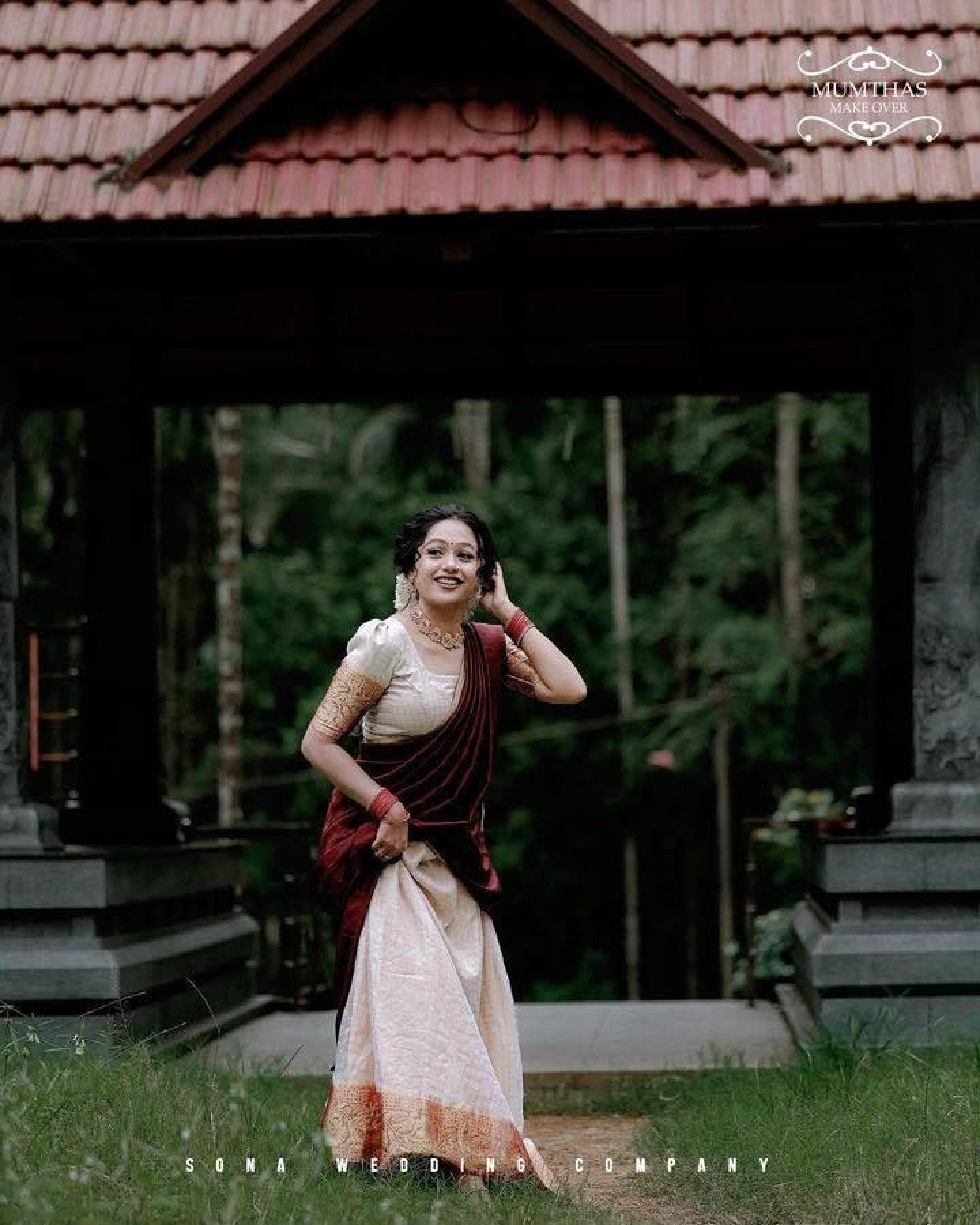 Cream Stated Thread Lehenga Set — view 5