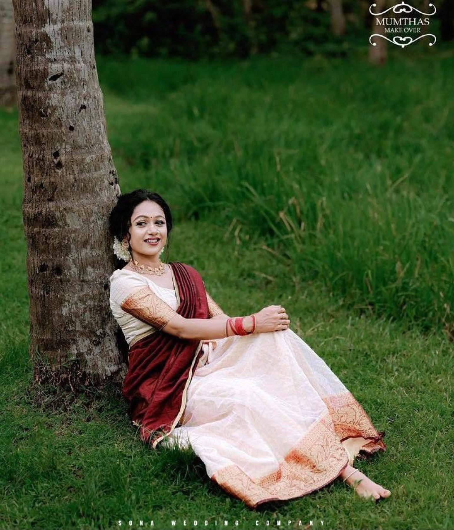 Cream Stated Thread Lehenga Set — view 7