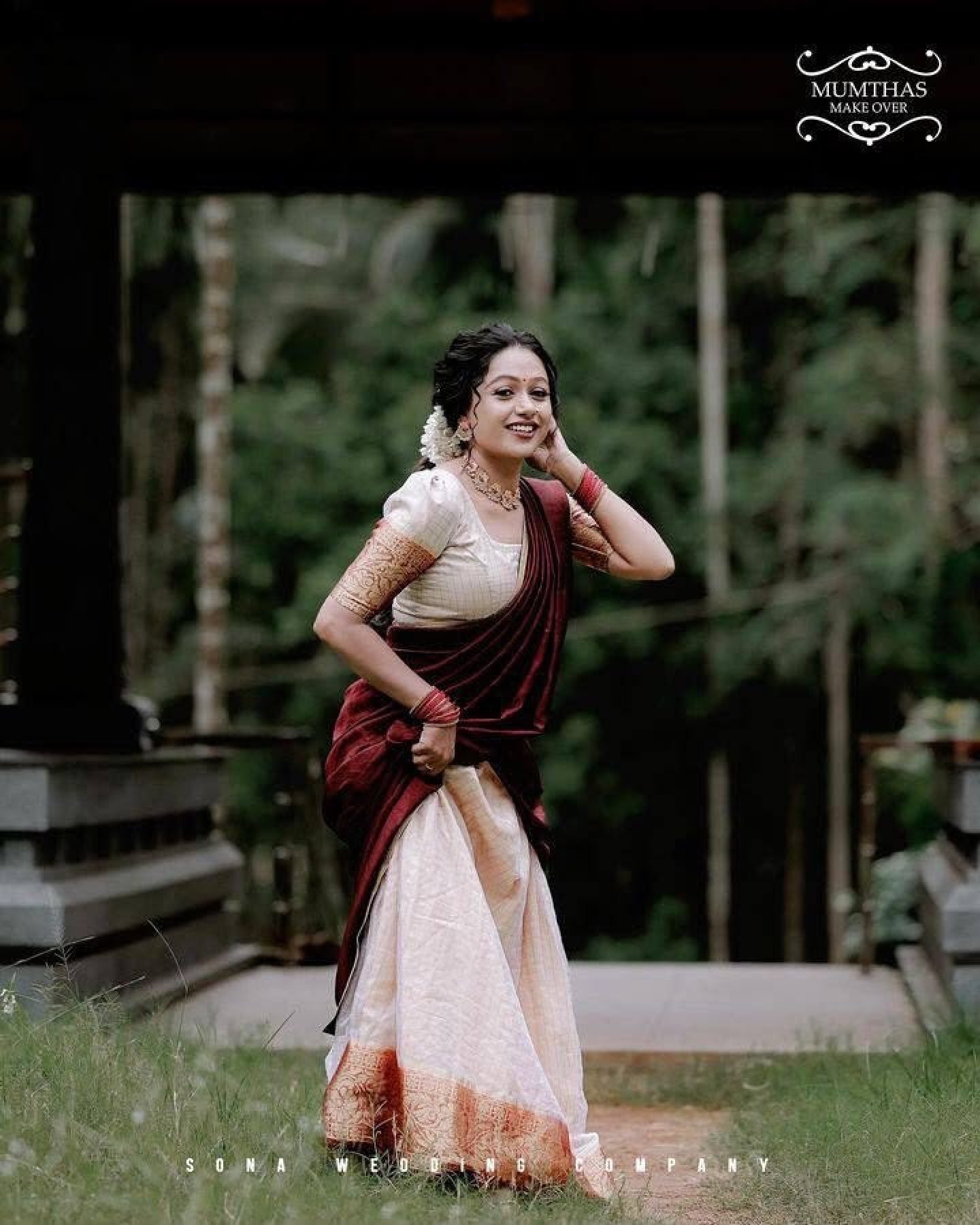 Cream Stated Thread Lehenga Set — view 10