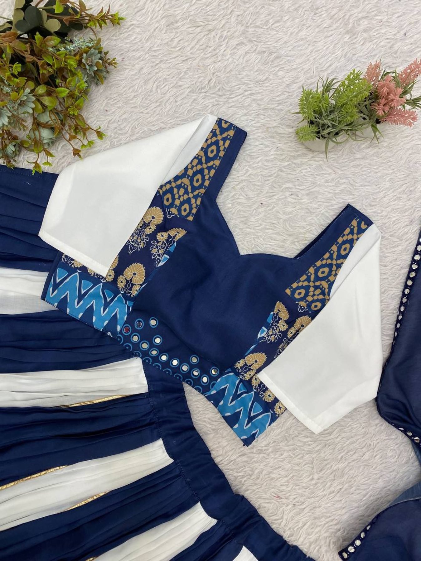 White Thread Lehenga Set — view 12
