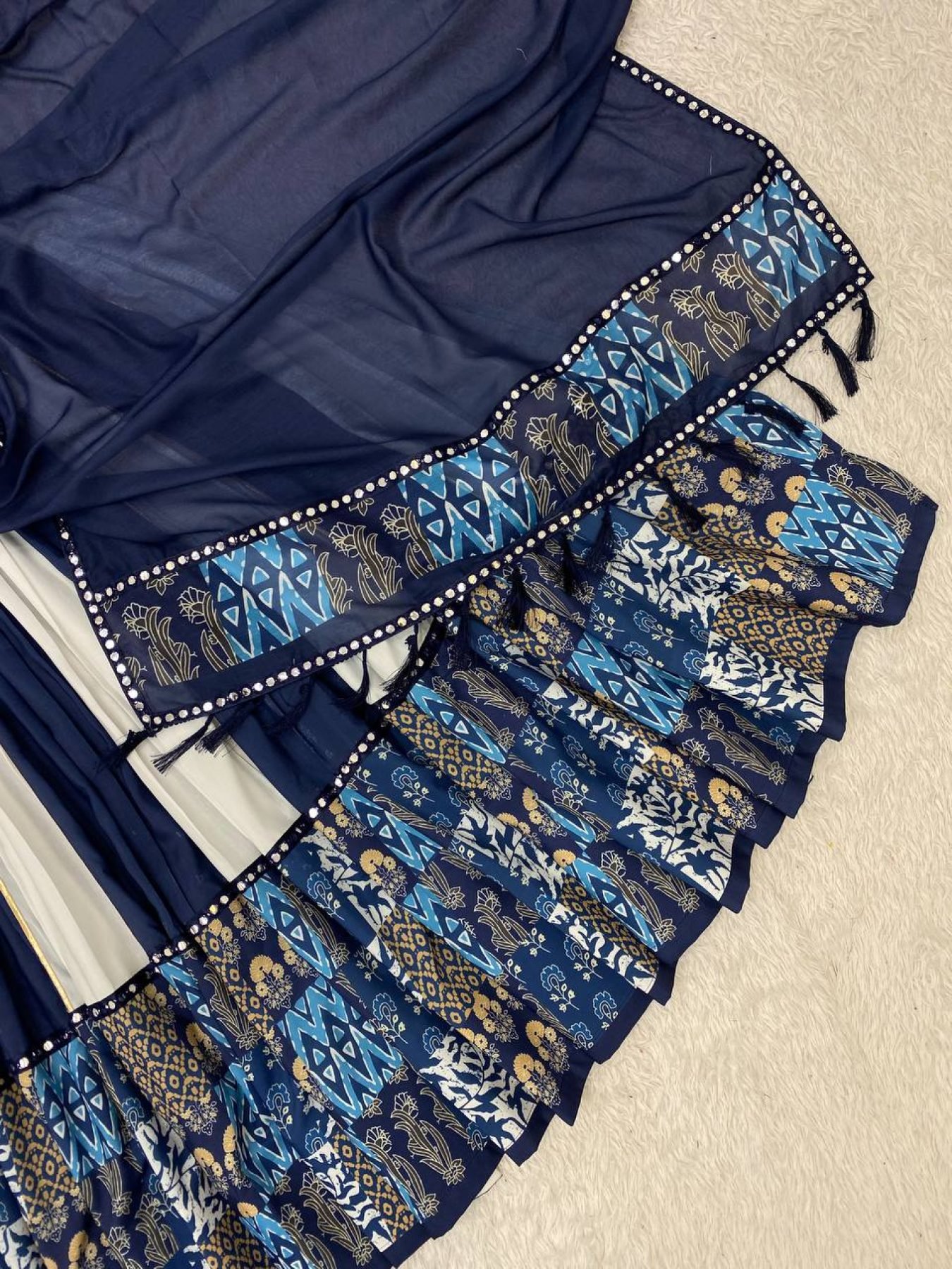 White Thread Lehenga Set — view 13