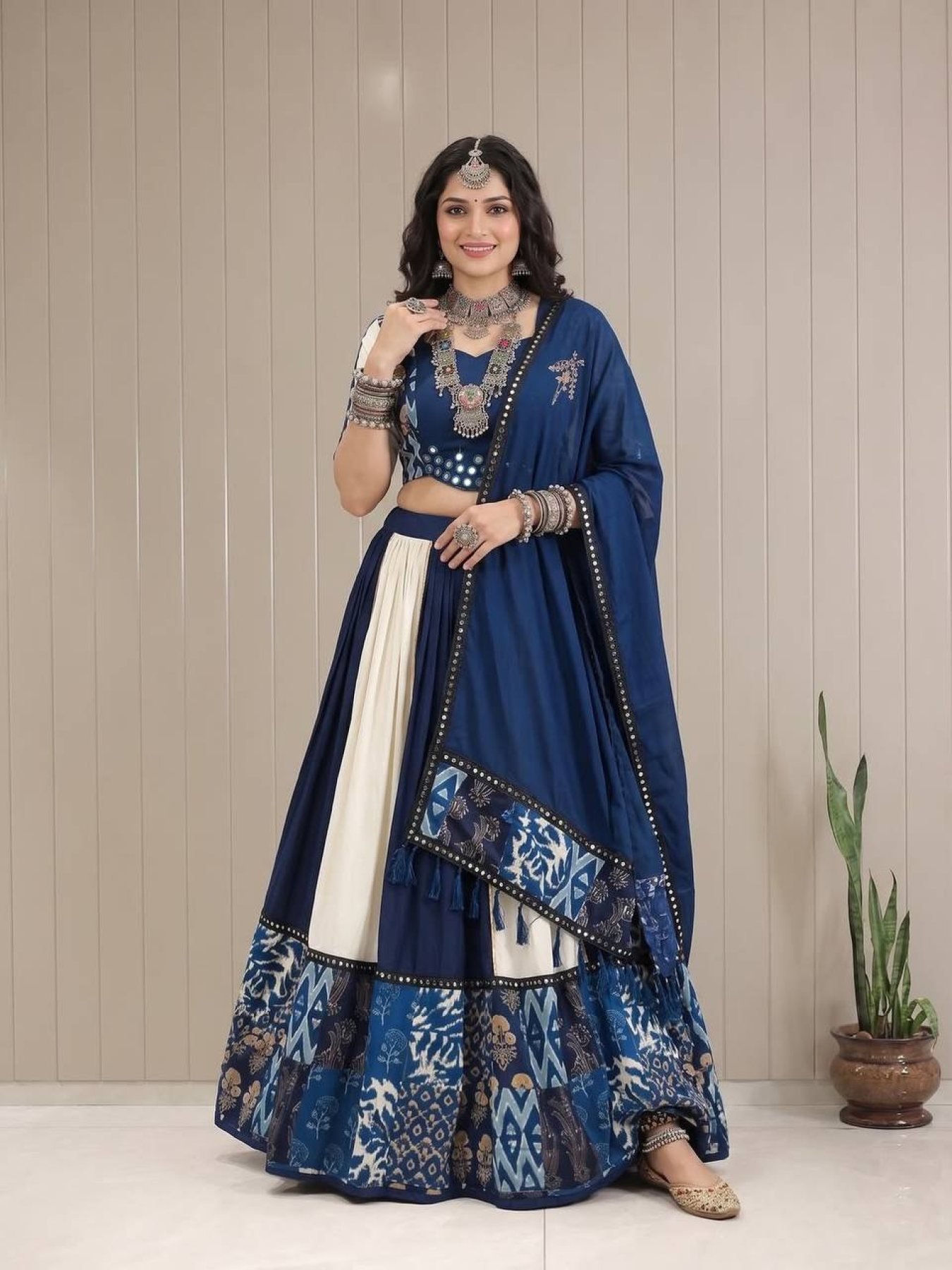 White Thread Lehenga Set — view 5