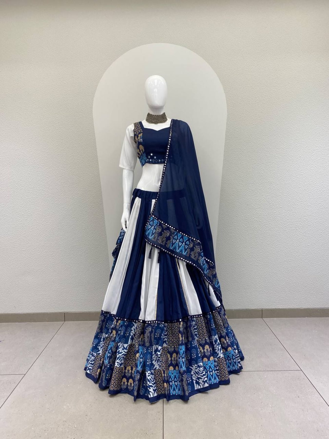 White Thread Lehenga Set — view 7