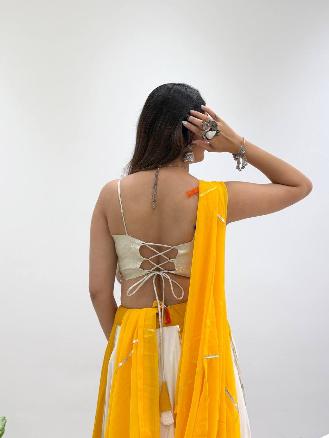 White Mirror Lehenga Set — view 10