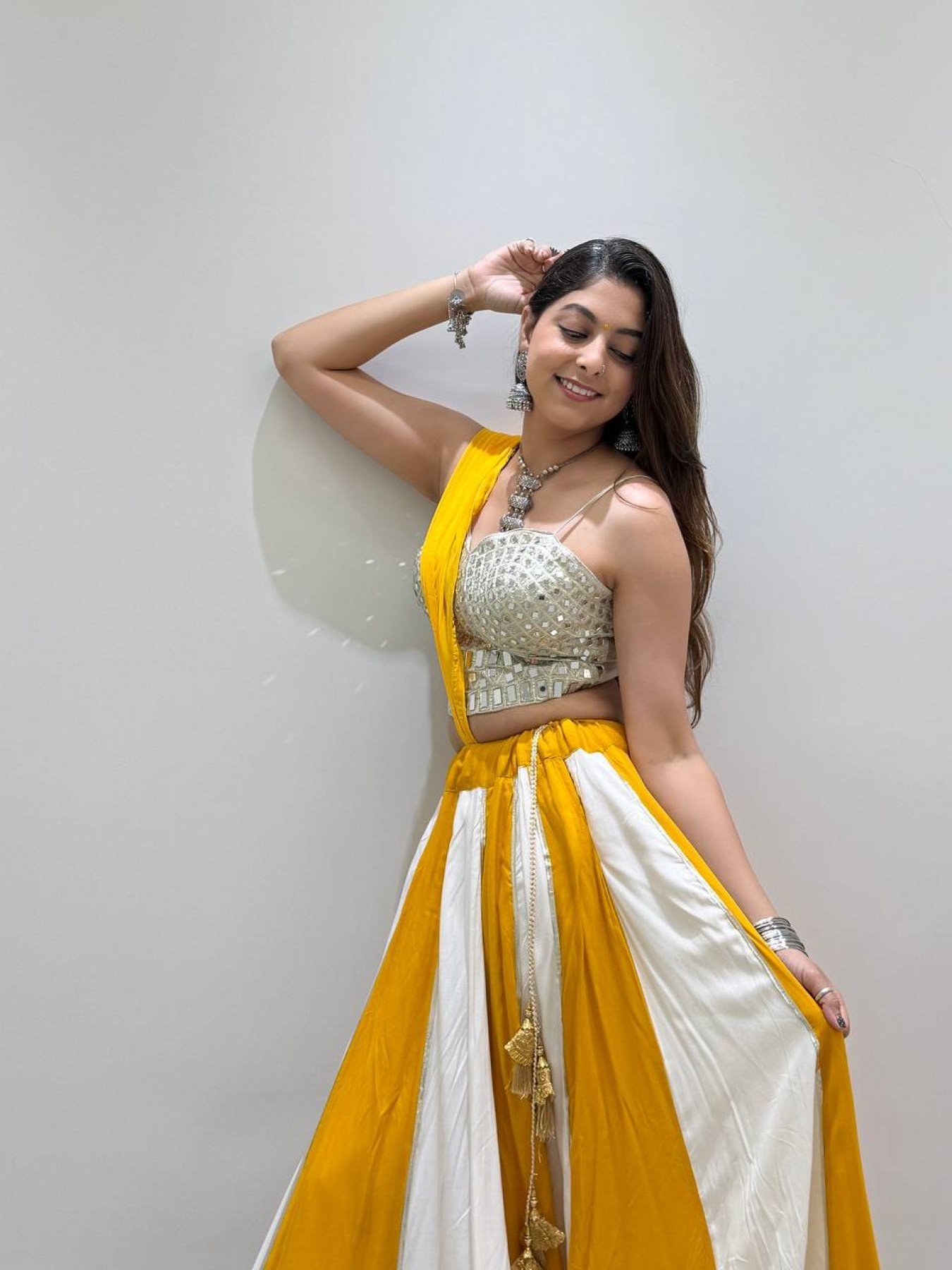 White Mirror Lehenga Set — view 4