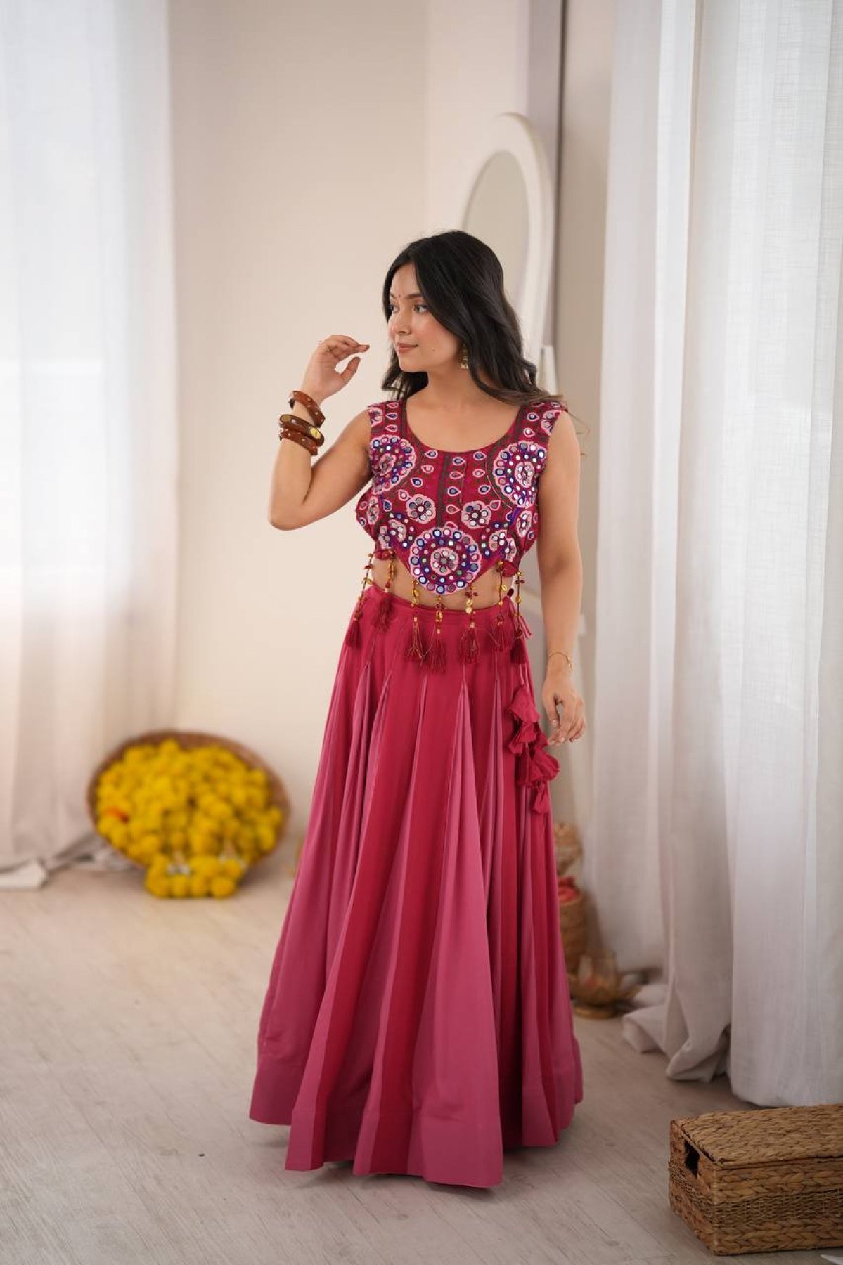 Pink Thread Lehenga — view 2