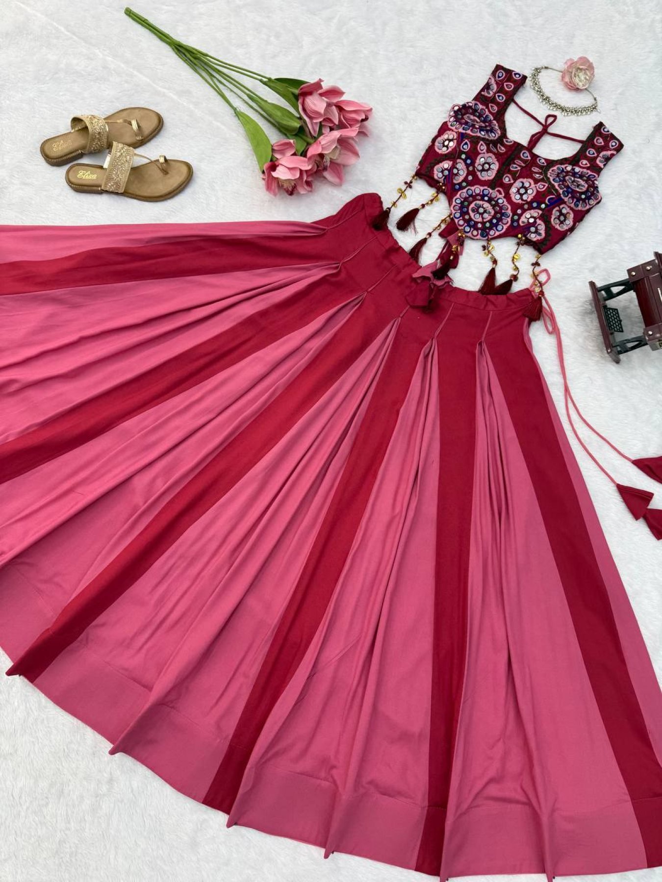 Pink Thread Lehenga — view 13