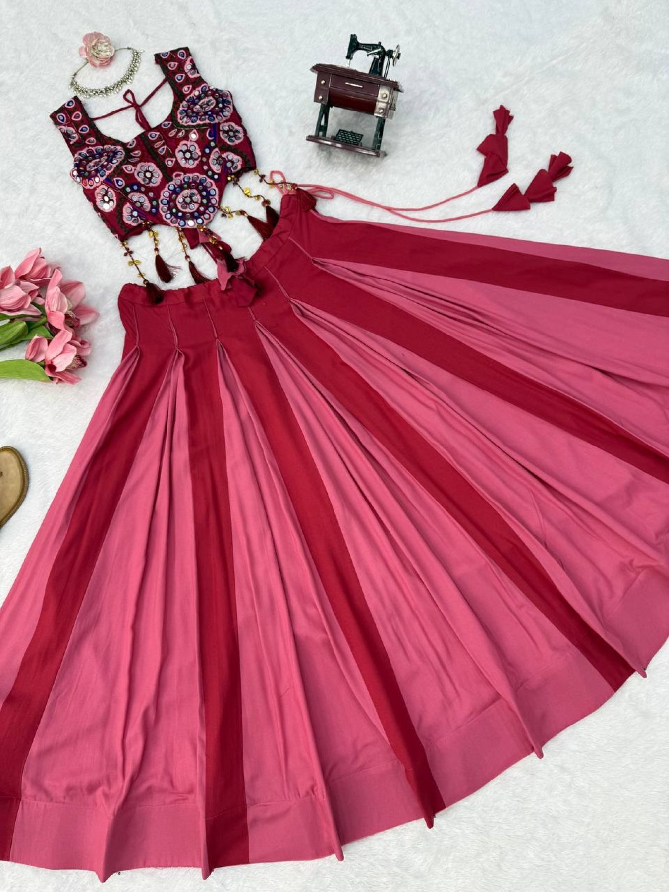 Pink Thread Lehenga — view 14