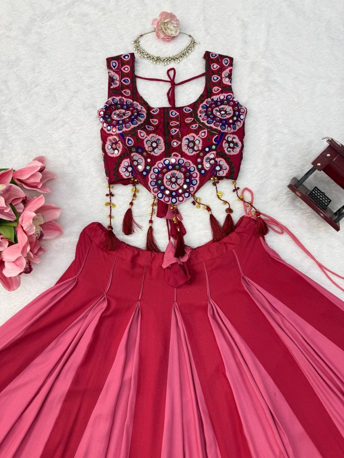 Pink Thread Lehenga — view 16