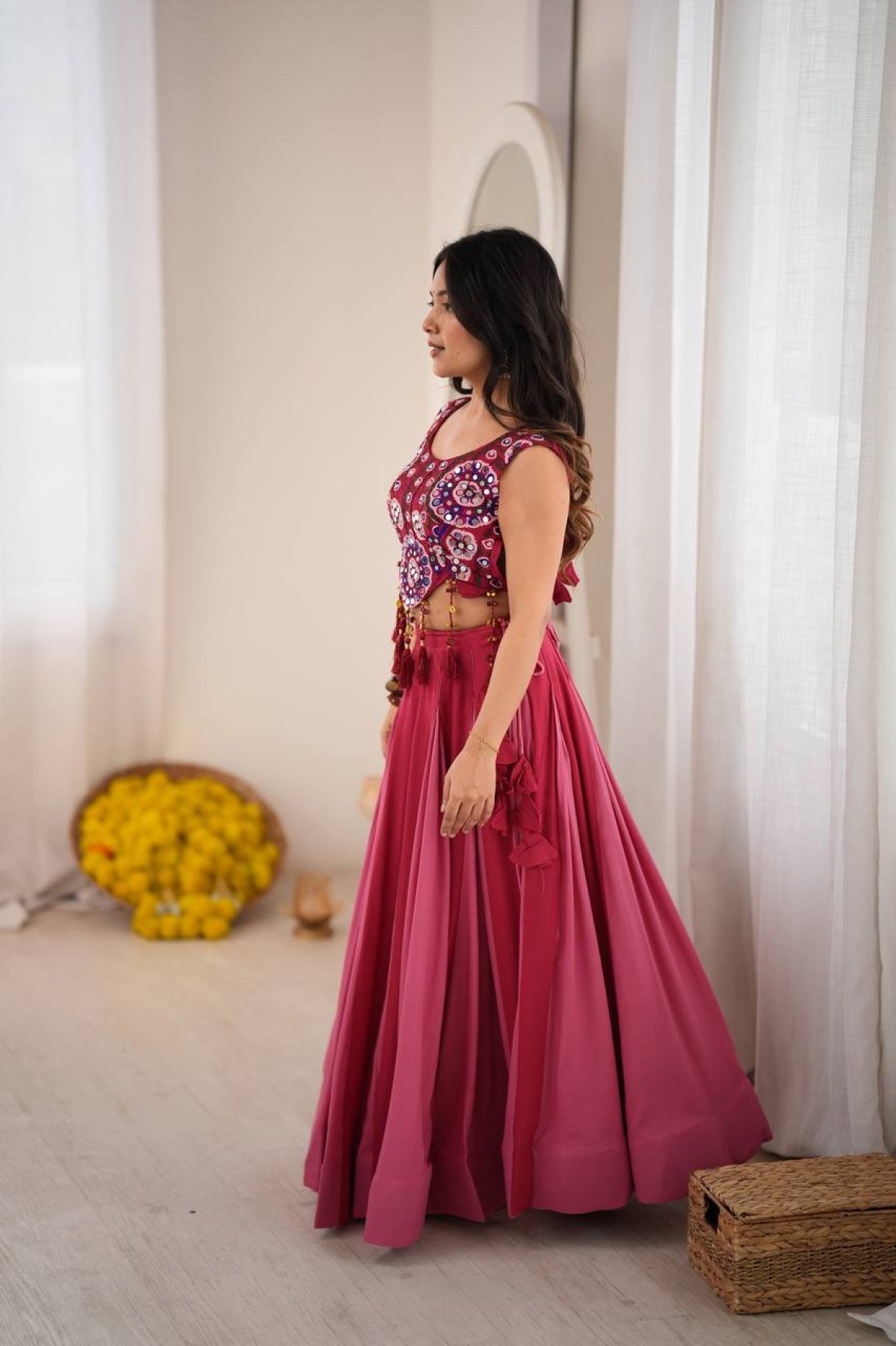 Pink Thread Lehenga — view 6