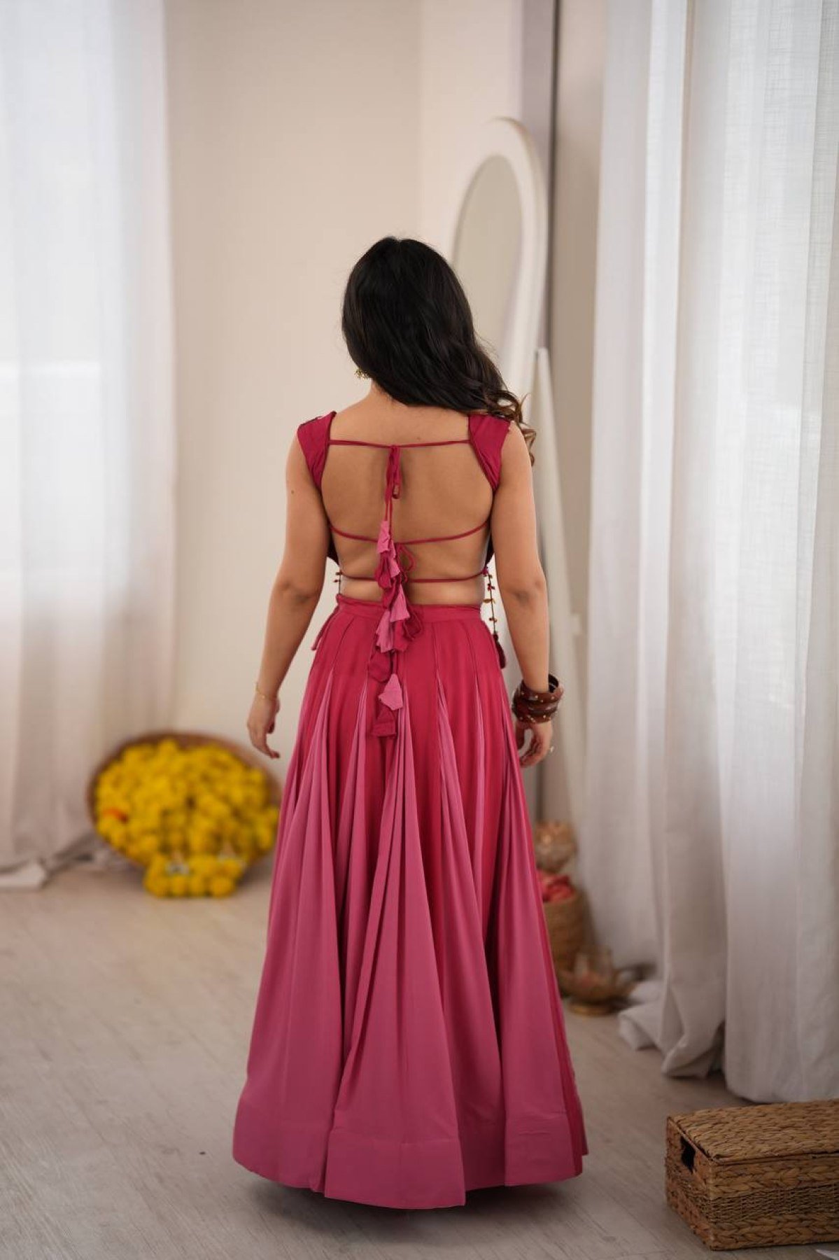Pink Thread Lehenga — view 7